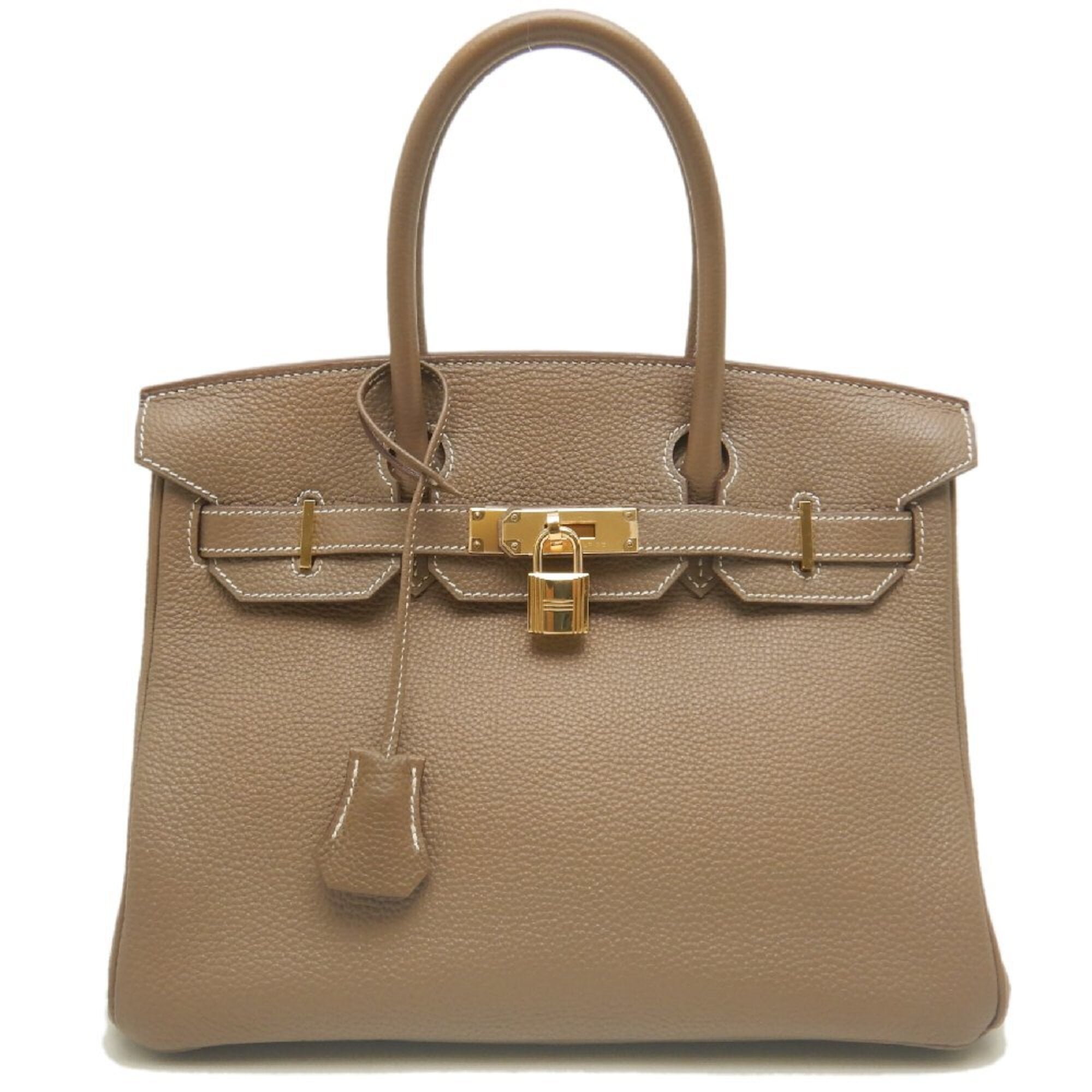 Hermes Birkin Etoupe Gray Togo Leather Handbag (Pre-Owned)