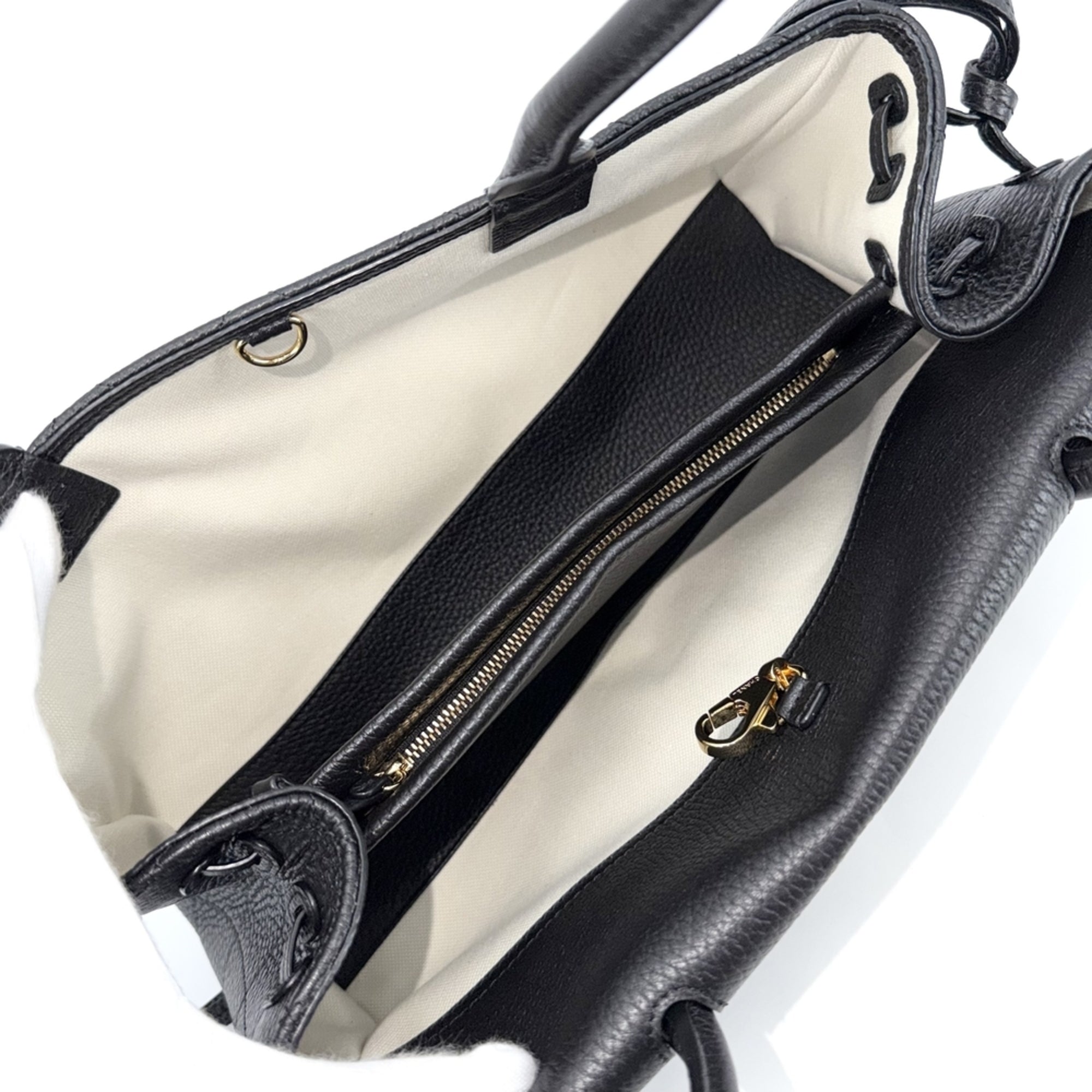 Chanel Black White Leather Shopping Bag Tote Bag (Pre-Owned)