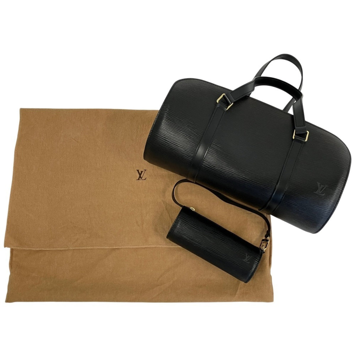 Louis Vuitton Noir Epi Leather Boston Bag (Pre-Owned)