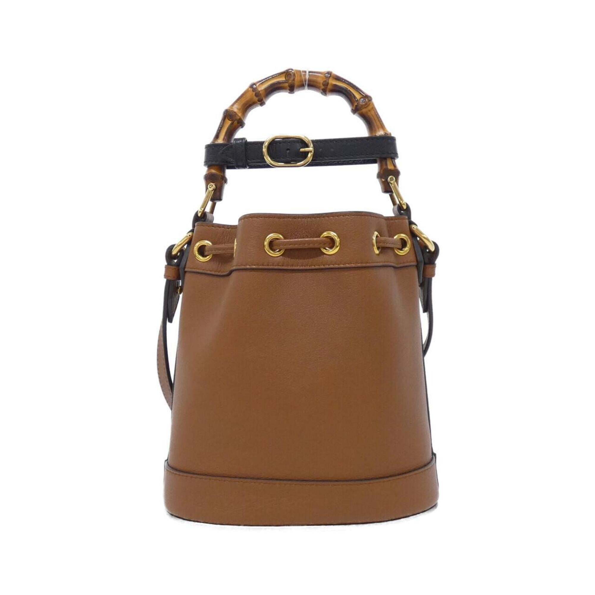 Gucci Brown Leather Handbag (Pre-Owned)