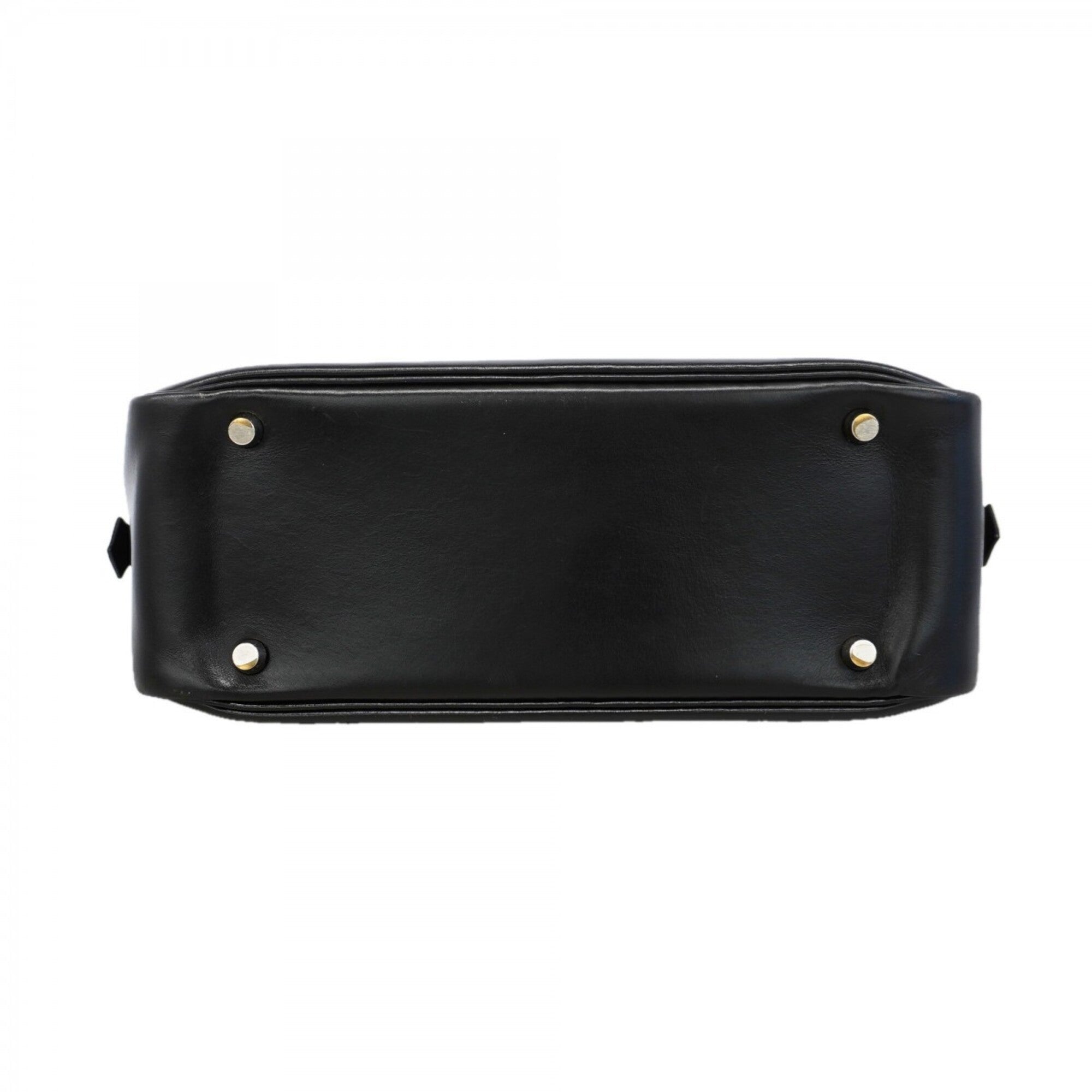 Hermes Black Box Calf Leather Handbag (Pre-Owned)