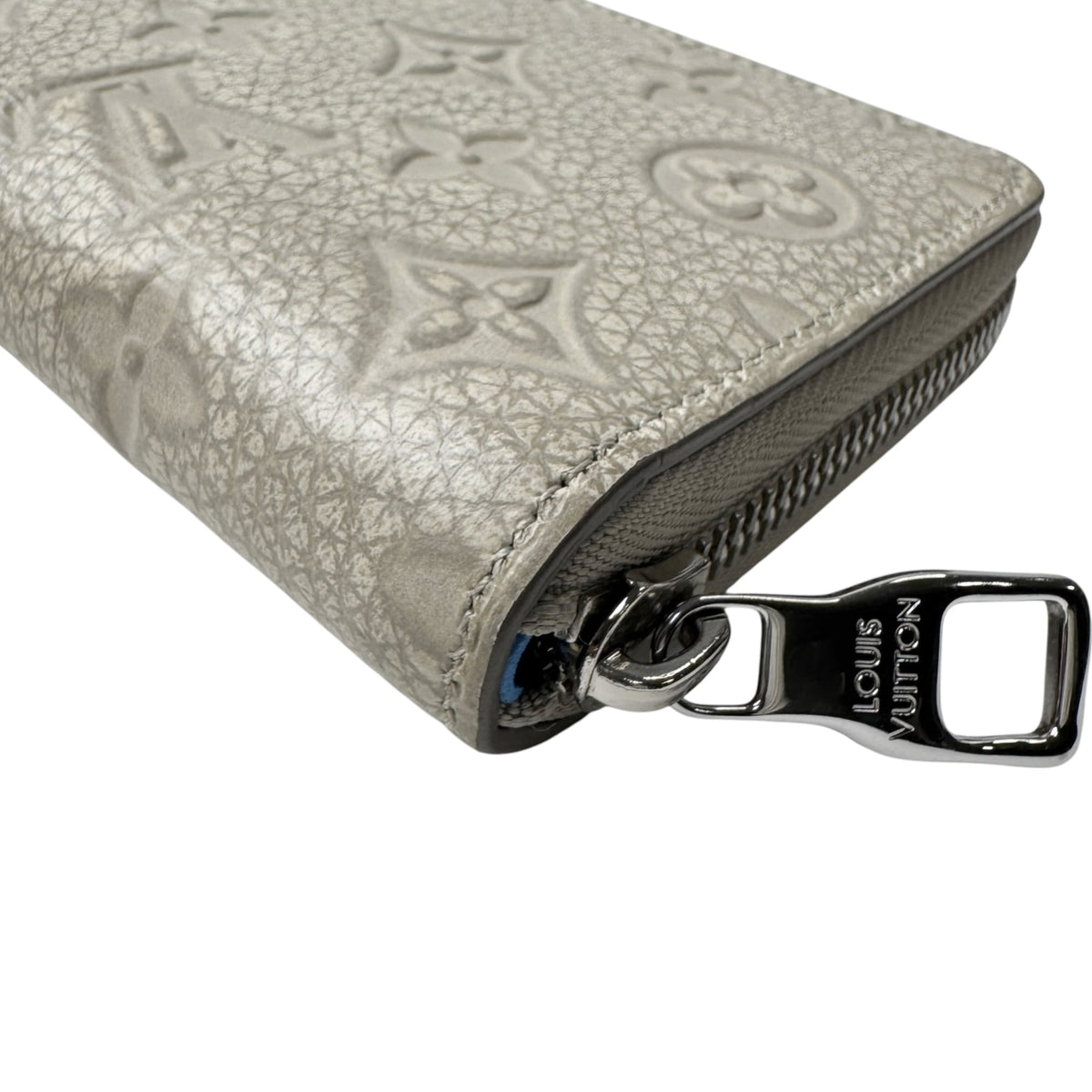 Louis Vuitton White Leather Long Wallet (Bi-Fold) (Pre-Owned)