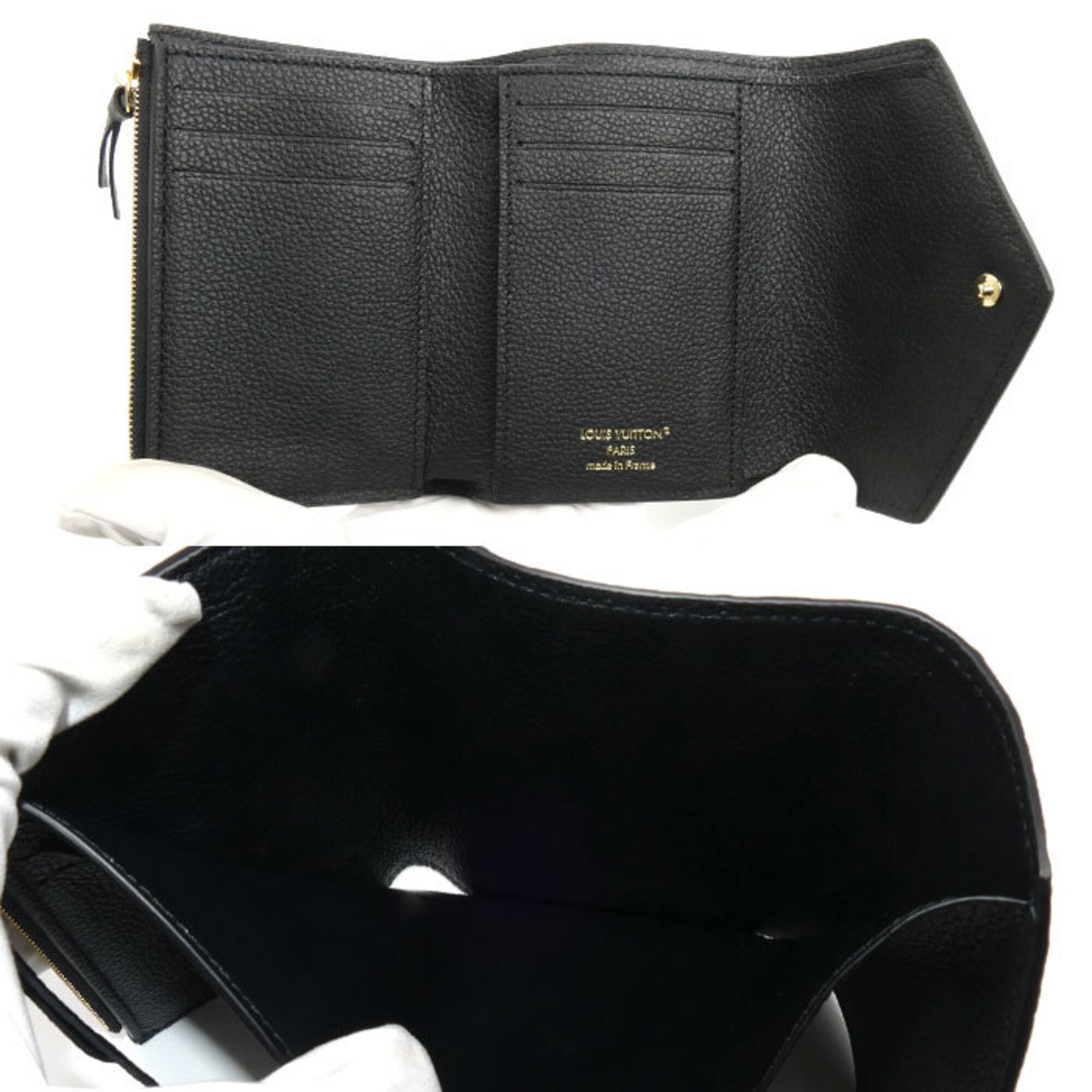 Louis Vuitton Noir Monogram Empreinte Wallet (Tri-Fold) (Pre-Owned)