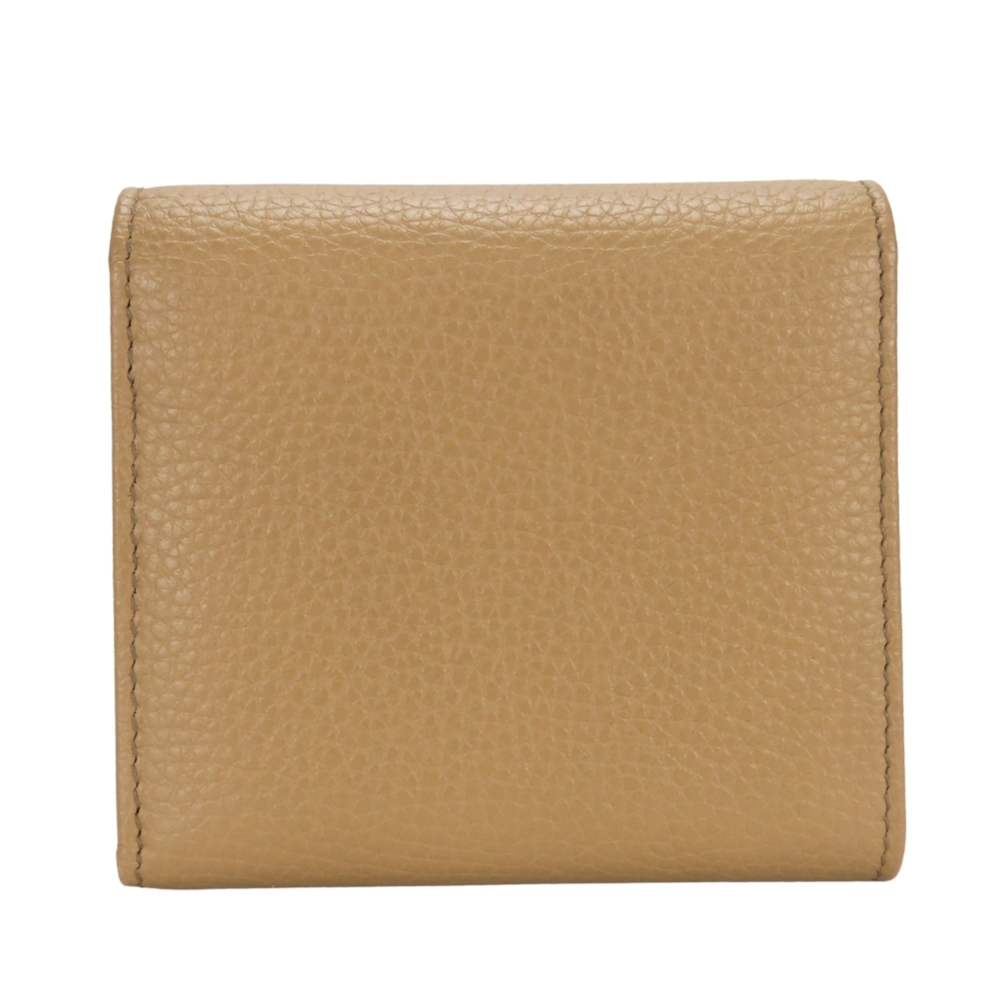 Gucci Beige Leather Wallet (Tri-Fold) (Pre-Owned)