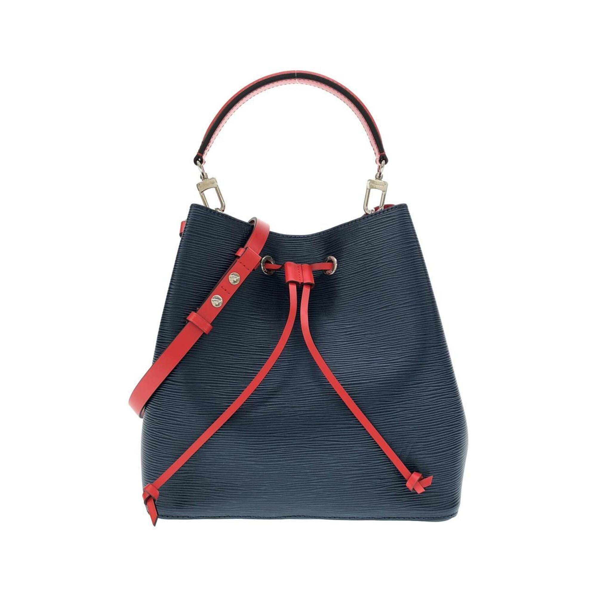 Louis Vuitton Dark Blue Indigo Leather Shoulder Bag (Pre-Owned)