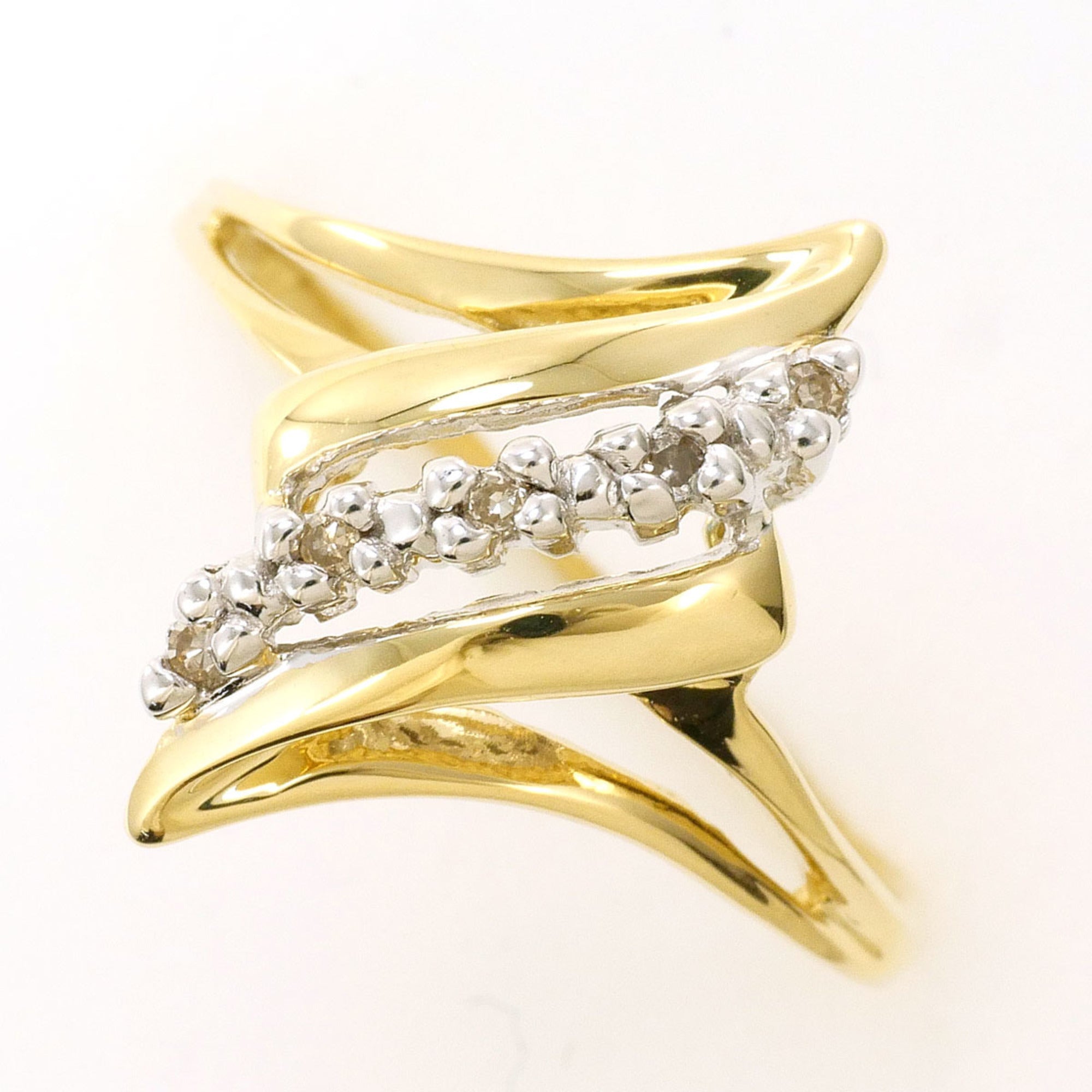 Unbranded White Gold Yellow Gold White Gold (10K) Yellow Gold (10K) Band Ring (Pre-Owned)
