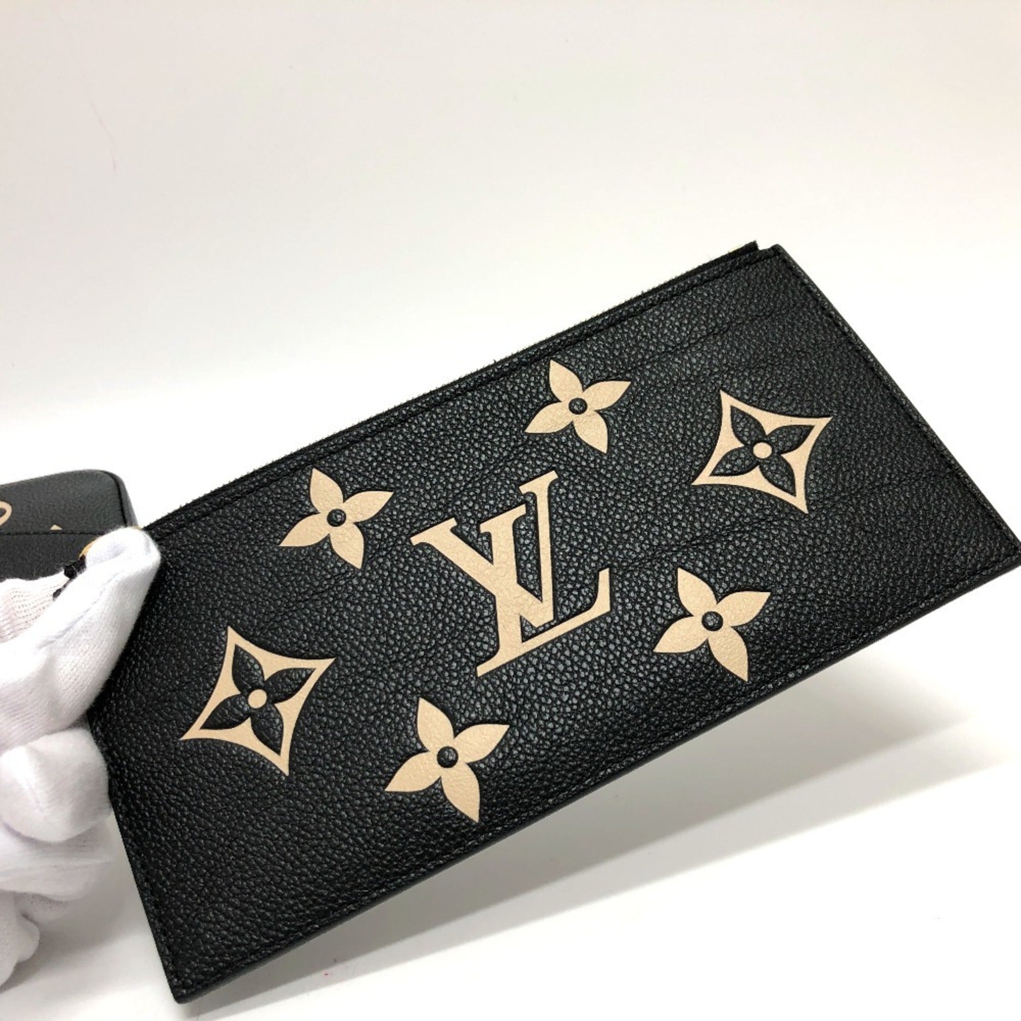 Louis Vuitton Monogram Empreinte Black Galle Monogram Empreinte Chain/Shoulder Wallet (Pre-Owned)
