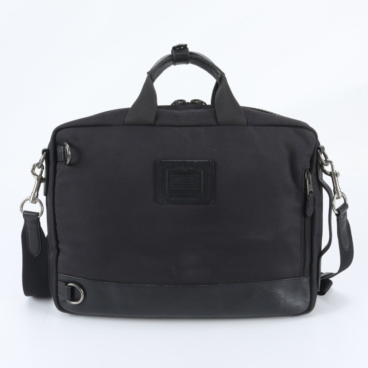 Coach Black Leather Nylon Shoulder Bag (Pre-Owned)