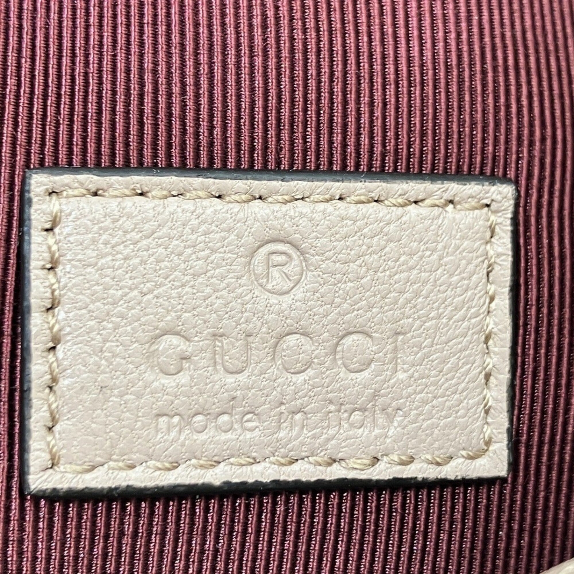 Gucci Beige Leather Backpack (Pre-Owned)