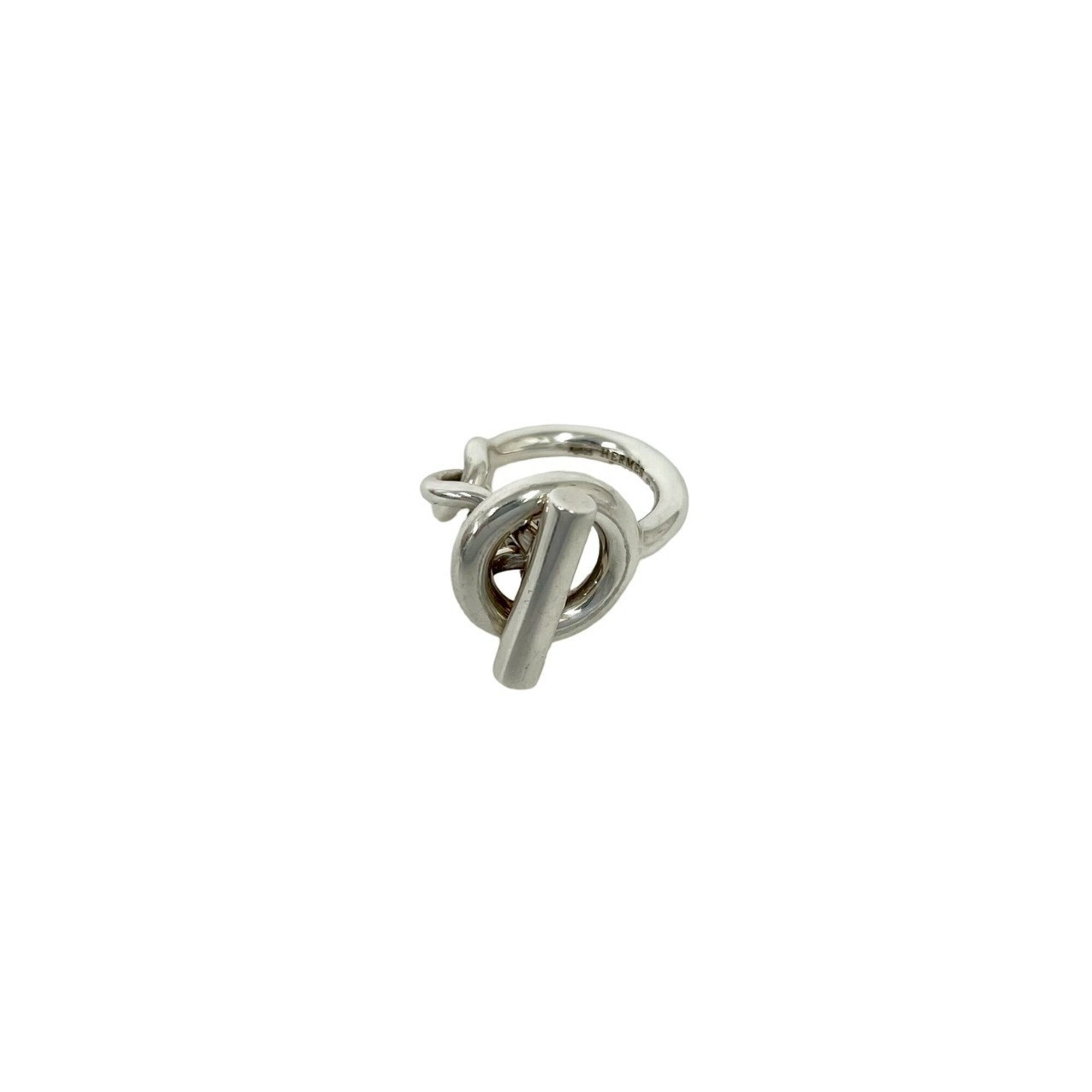 Hermes Silver Silver 925 Band Ring (Pre-Owned)