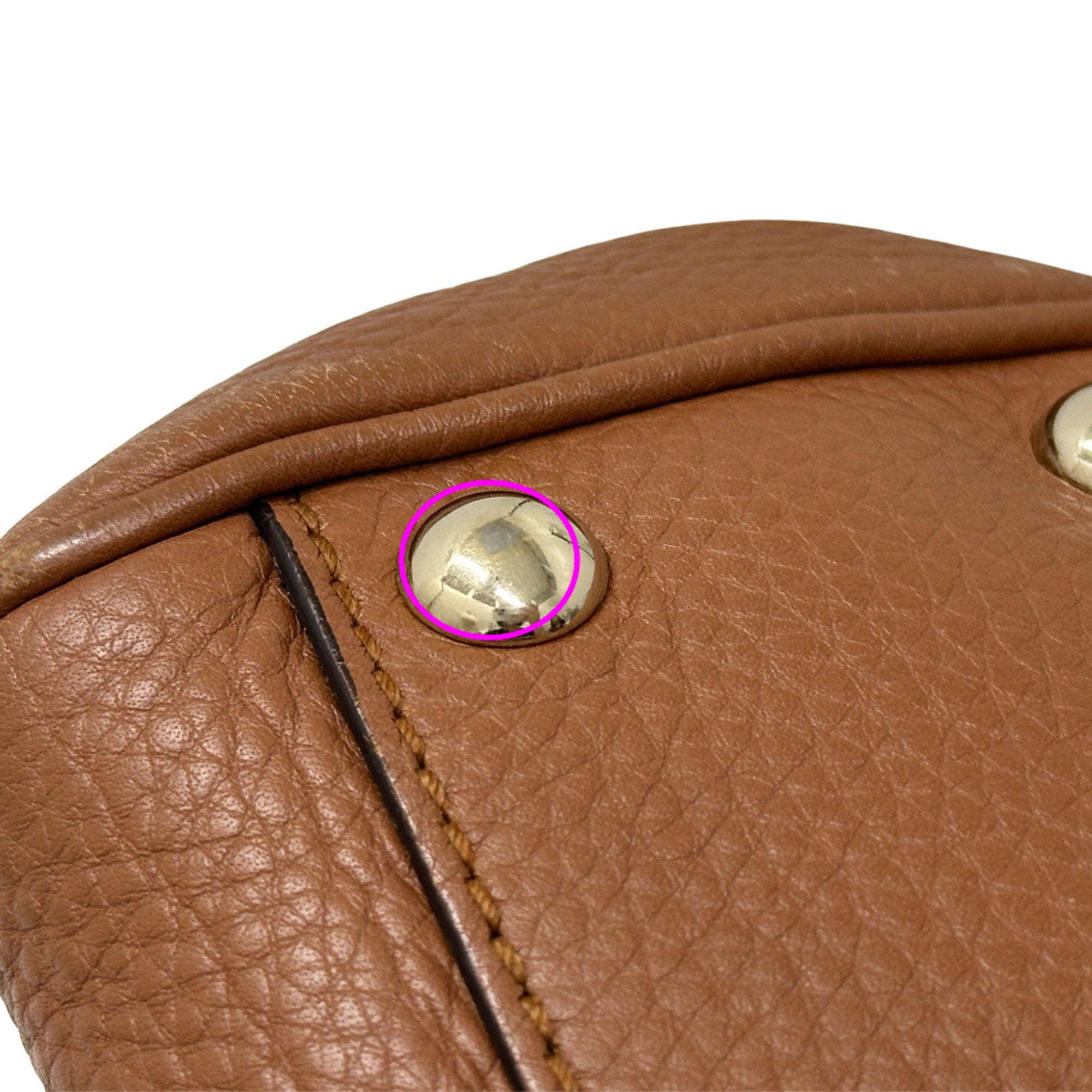 Gucci Brown Bamboo Handbag Shoulder Bag (Pre-Owned)