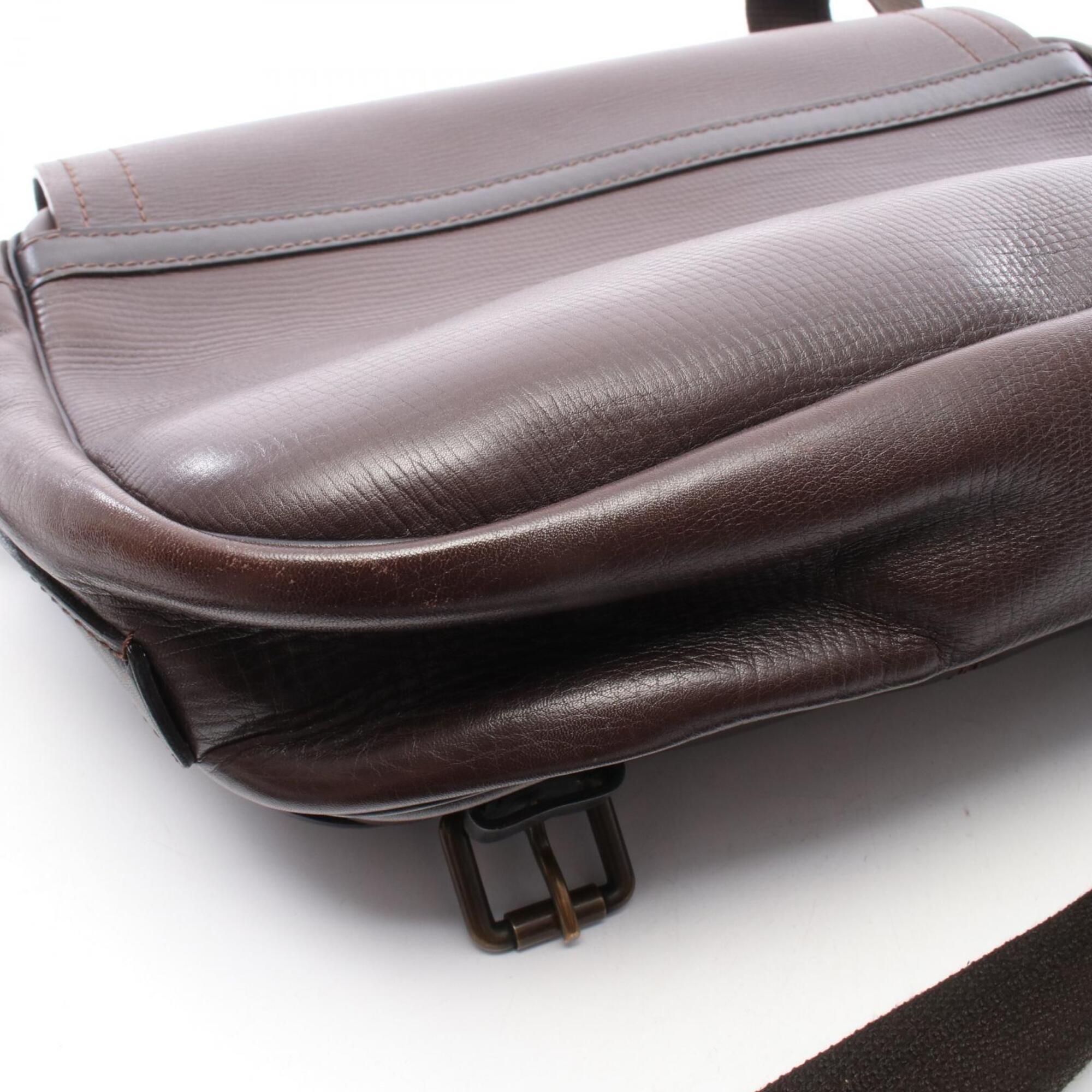 Louis Vuitton Brown Coffee Utah Leather Leather Handbag Shoulder Bag (Pre-Owned)