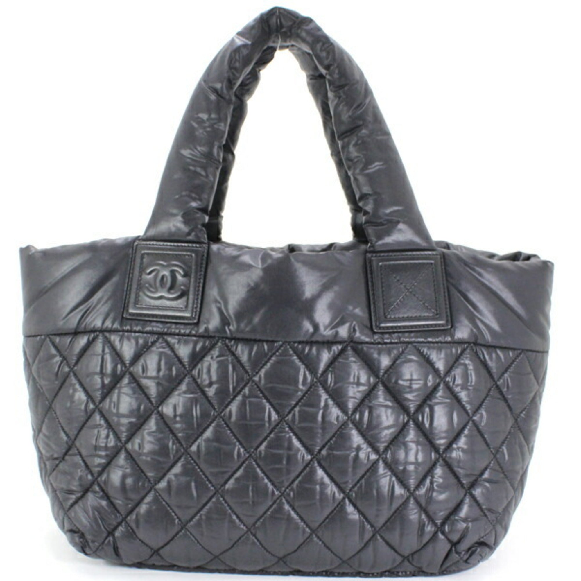 Chanel Black Bordeaux Nylon Handbag Tote Bag (Pre-Owned)