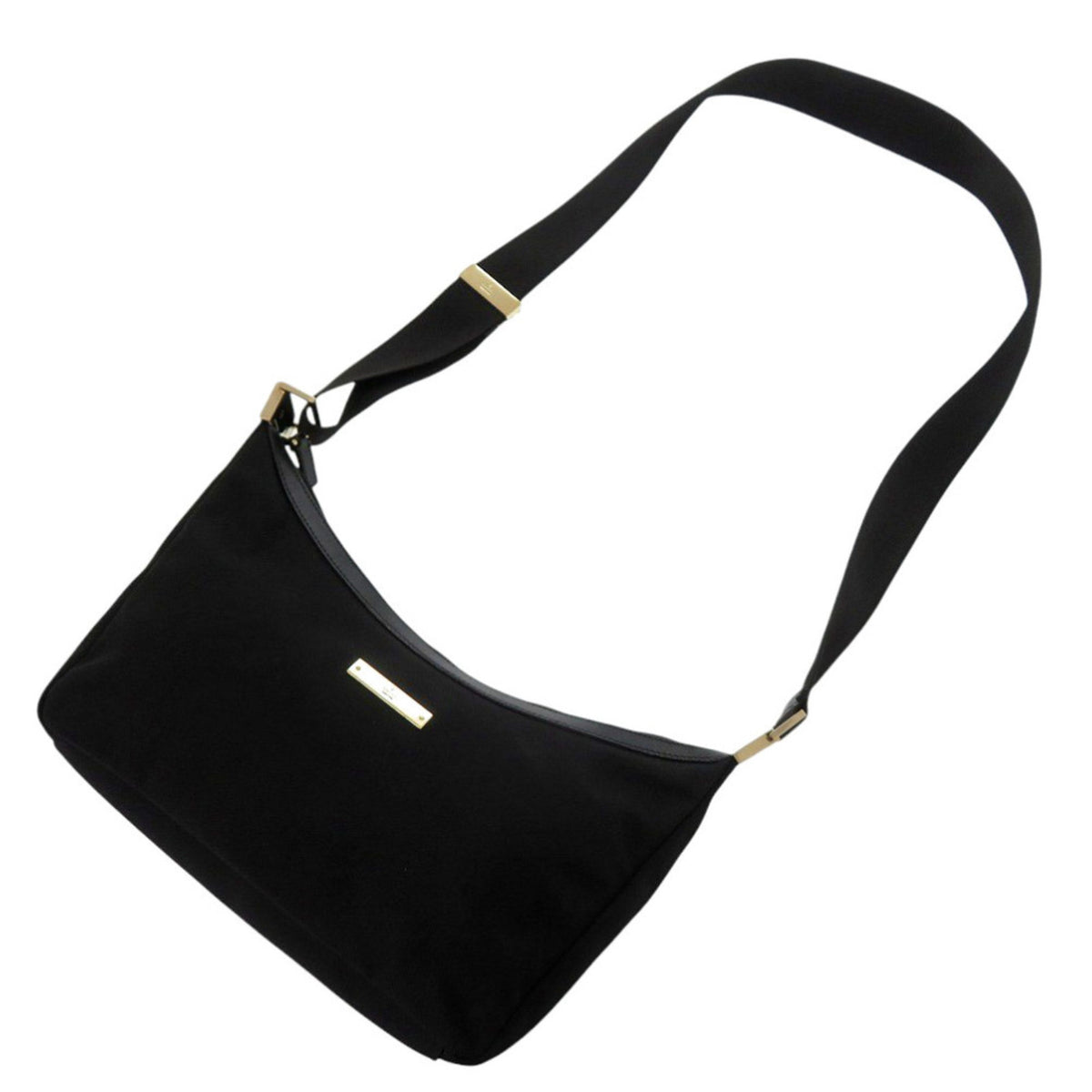 Gucci Black Nylon Canvas Shoulder Bag (Pre-Owned)