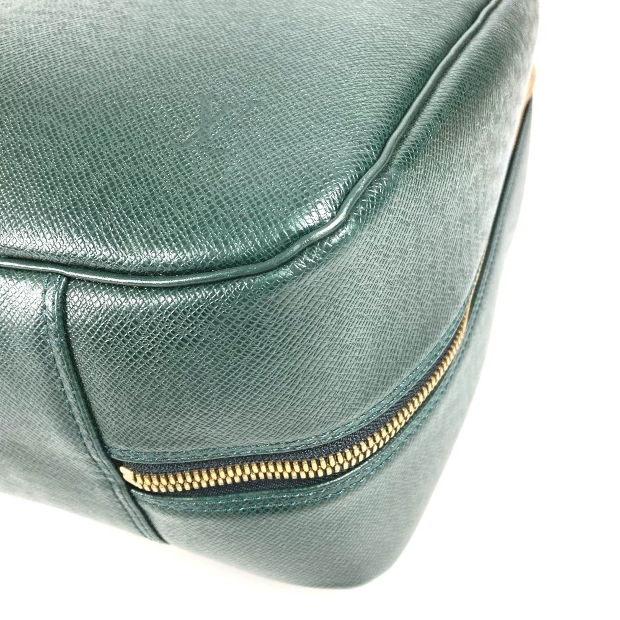 Louis Vuitton Taiga Episea Green Taiga Leather Boston Bag (Pre-Owned)