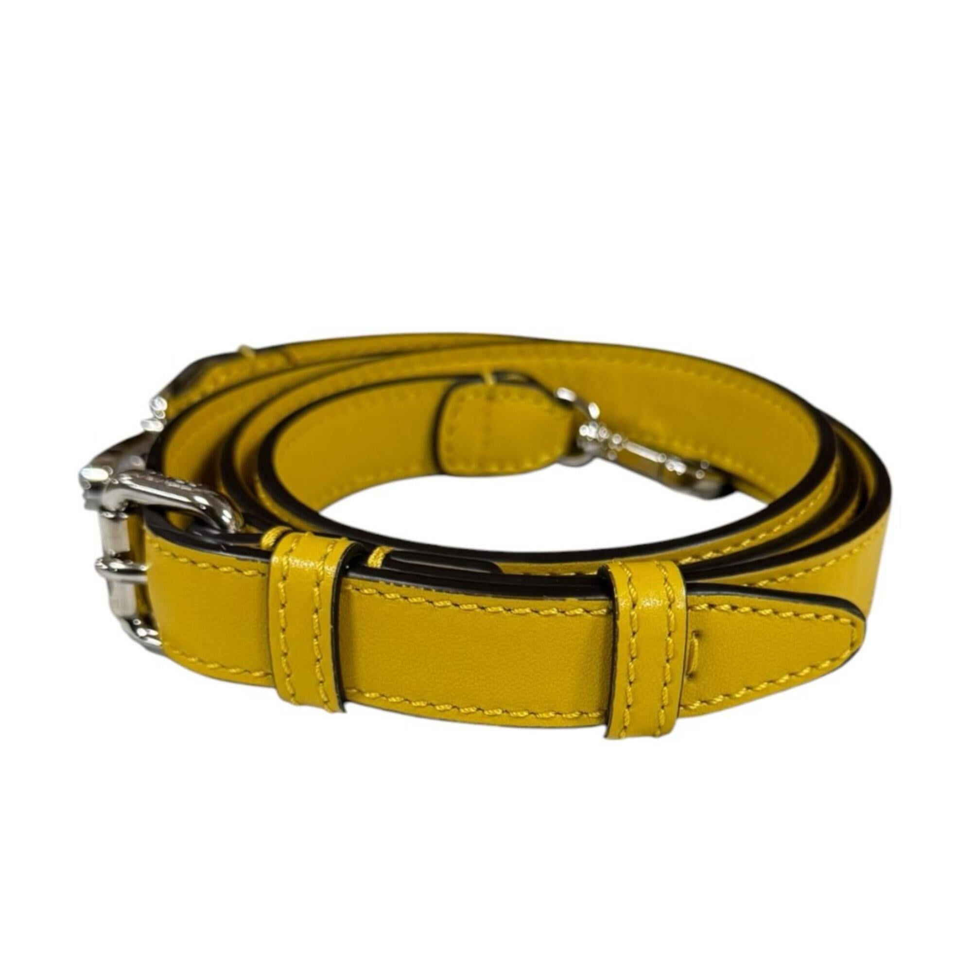 Fendi Yellow Leather Shoulder Bag (Pre-Owned)