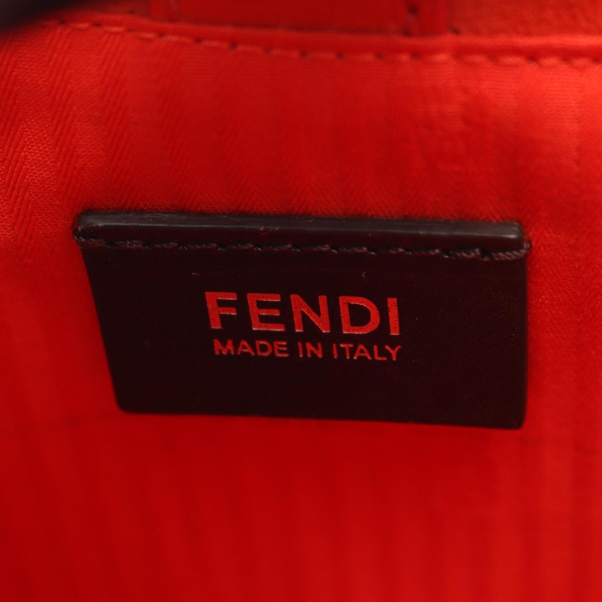 Fendi Red Color Patent Leather Handbag (Pre-Owned)