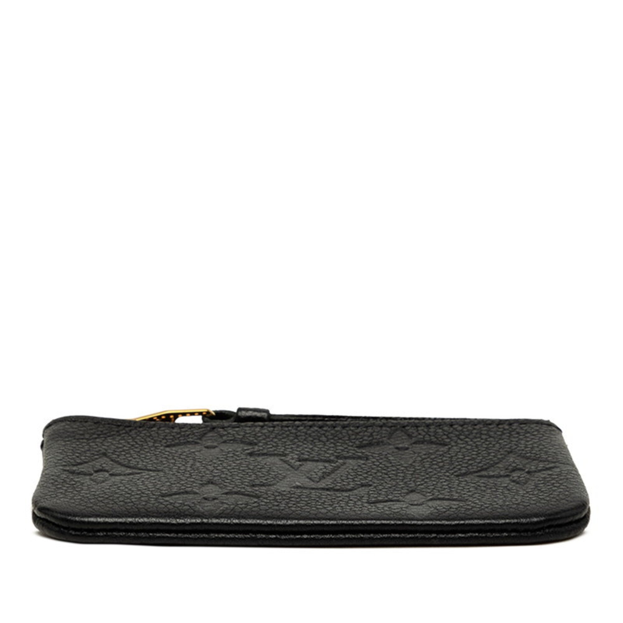 Louis Vuitton Black Noir Leather Coin Purse/Coin Case (Pre-Owned)
