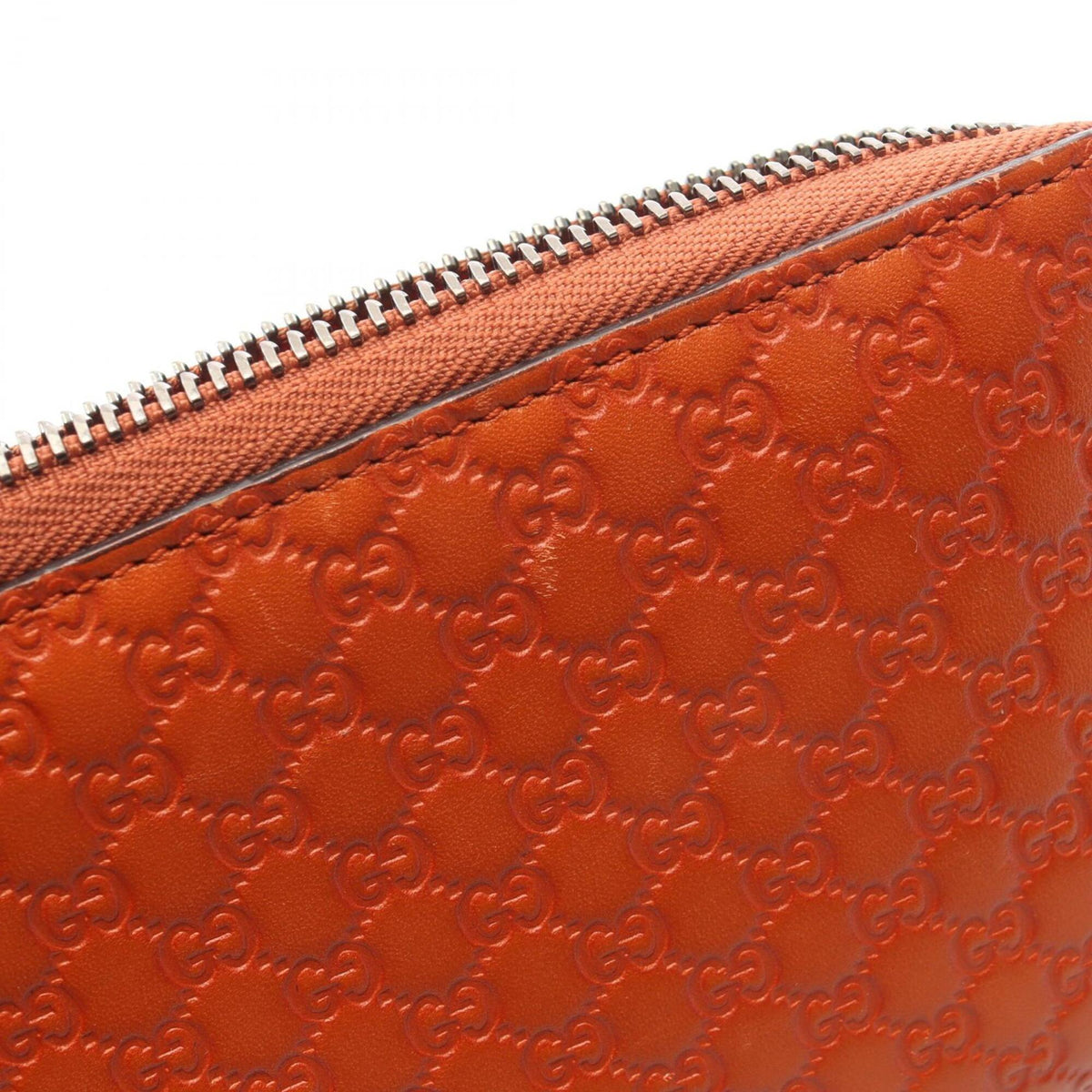 Gucci Orange Leather Long Wallet (Bi-Fold) (Pre-Owned)