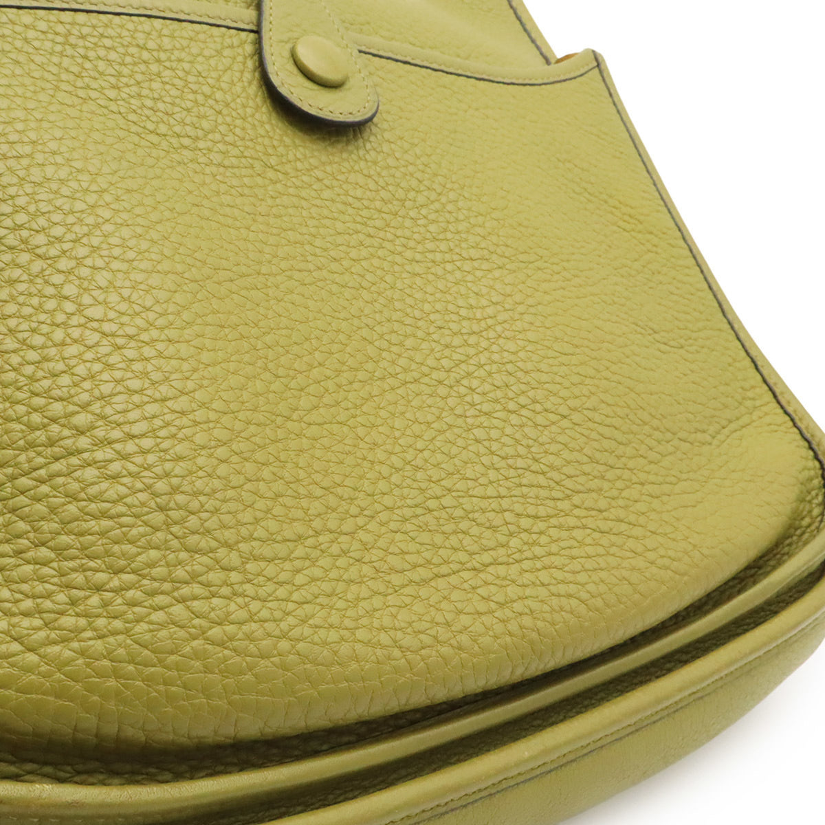 Hermes Evelyne Anis Green Taurillon Clemence Leather Shoulder Bag (Pre-Owned)