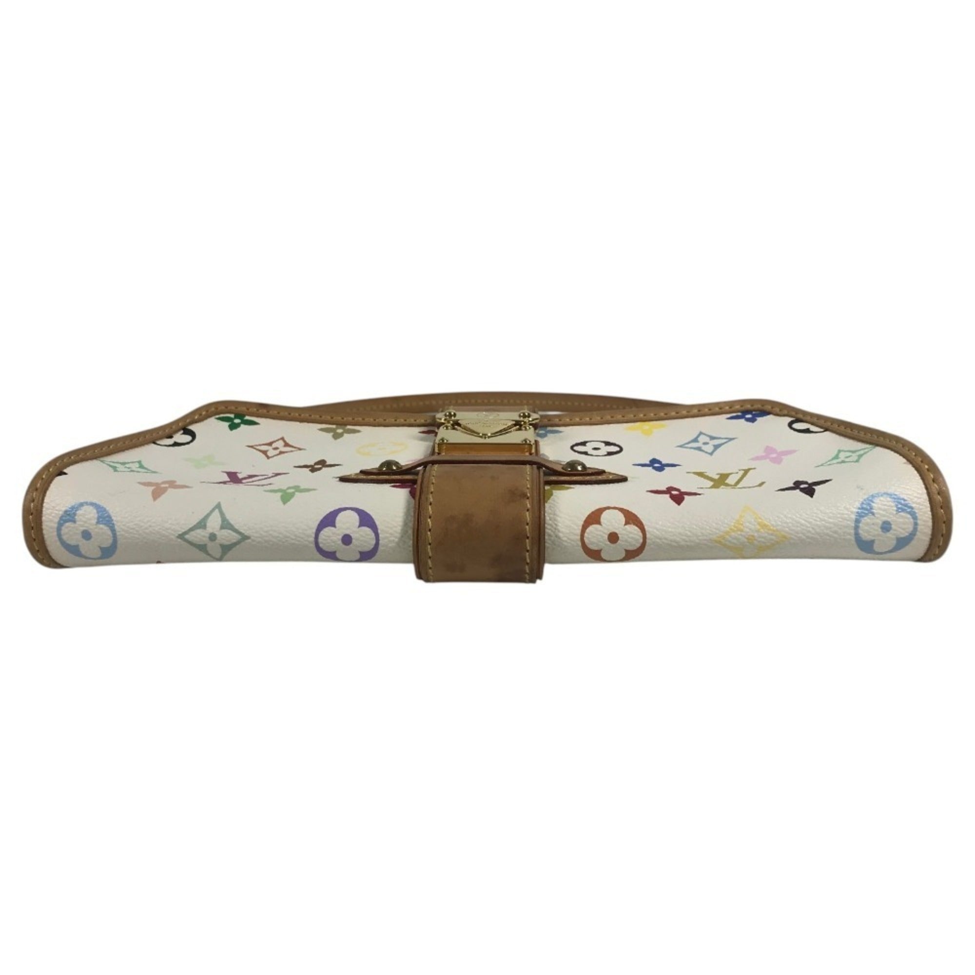 Louis Vuitton Blanc Monogram Multi-Color White Monogram Multicolore Clutch Bag Handbag Shoulder Bag (Pre-Owned)