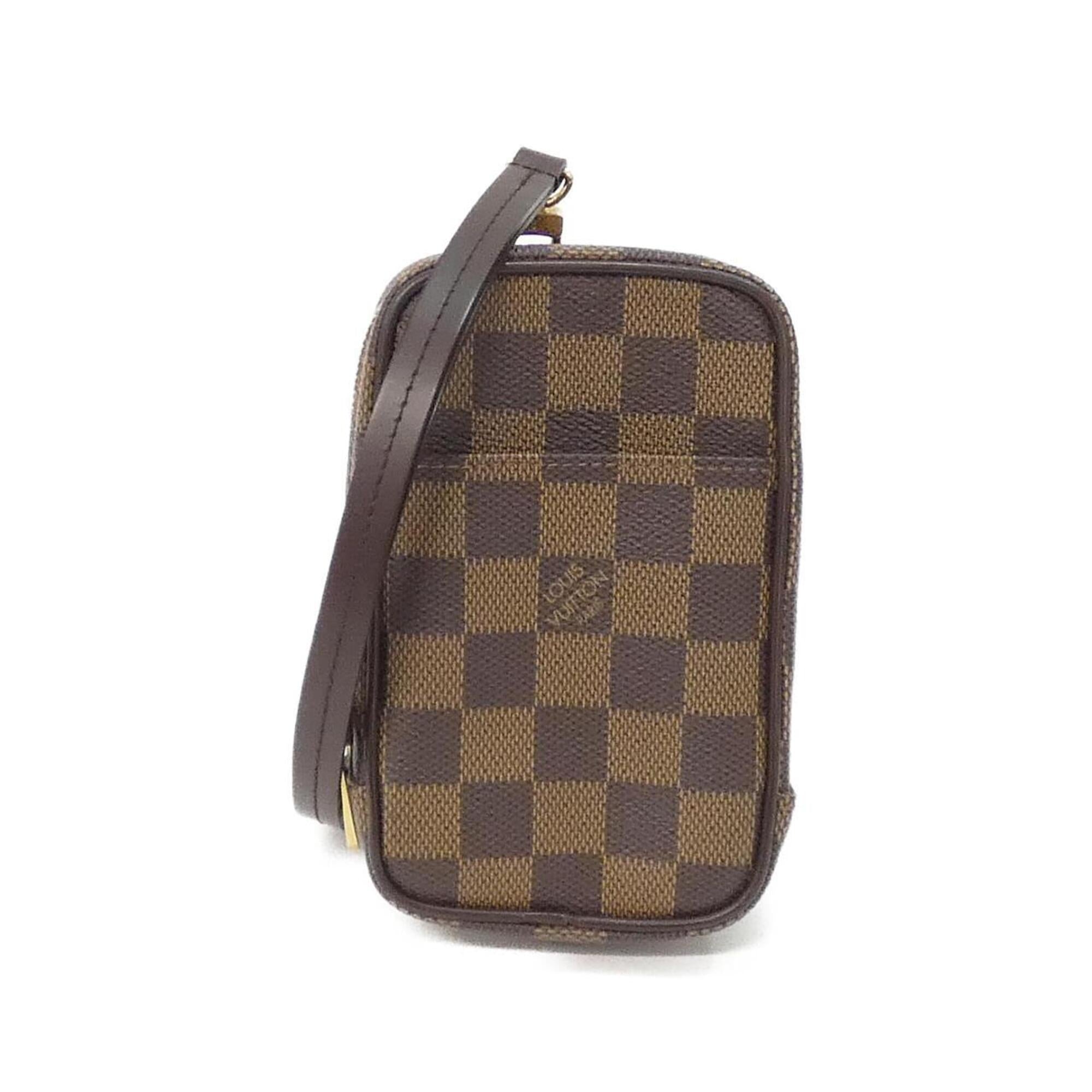 Louis Vuitton Ebene Coated Canvas Handbag Pouch (Pre-Owned)