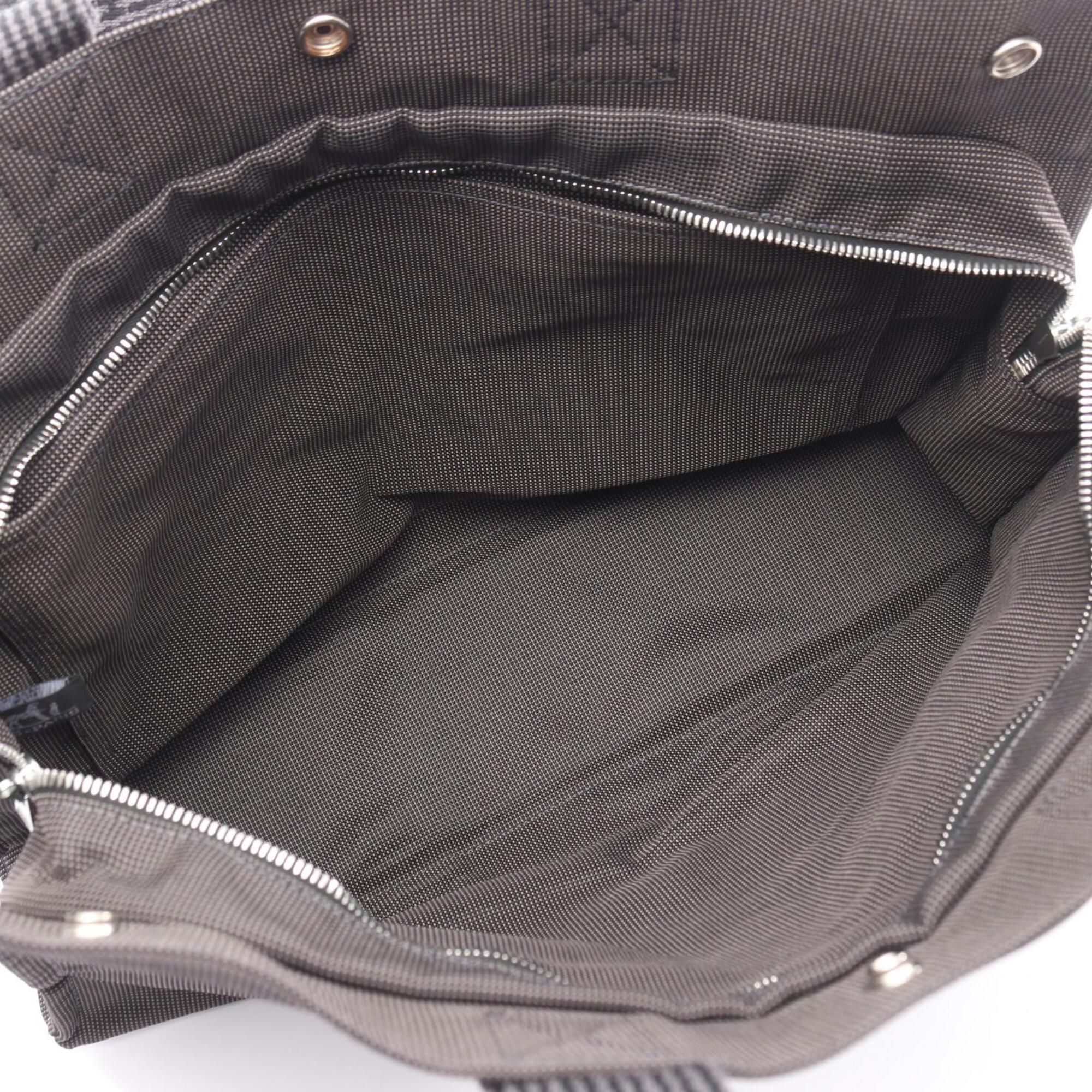 Hermes Gray Nylon Canvas Handbag Tote Bag (Pre-Owned)