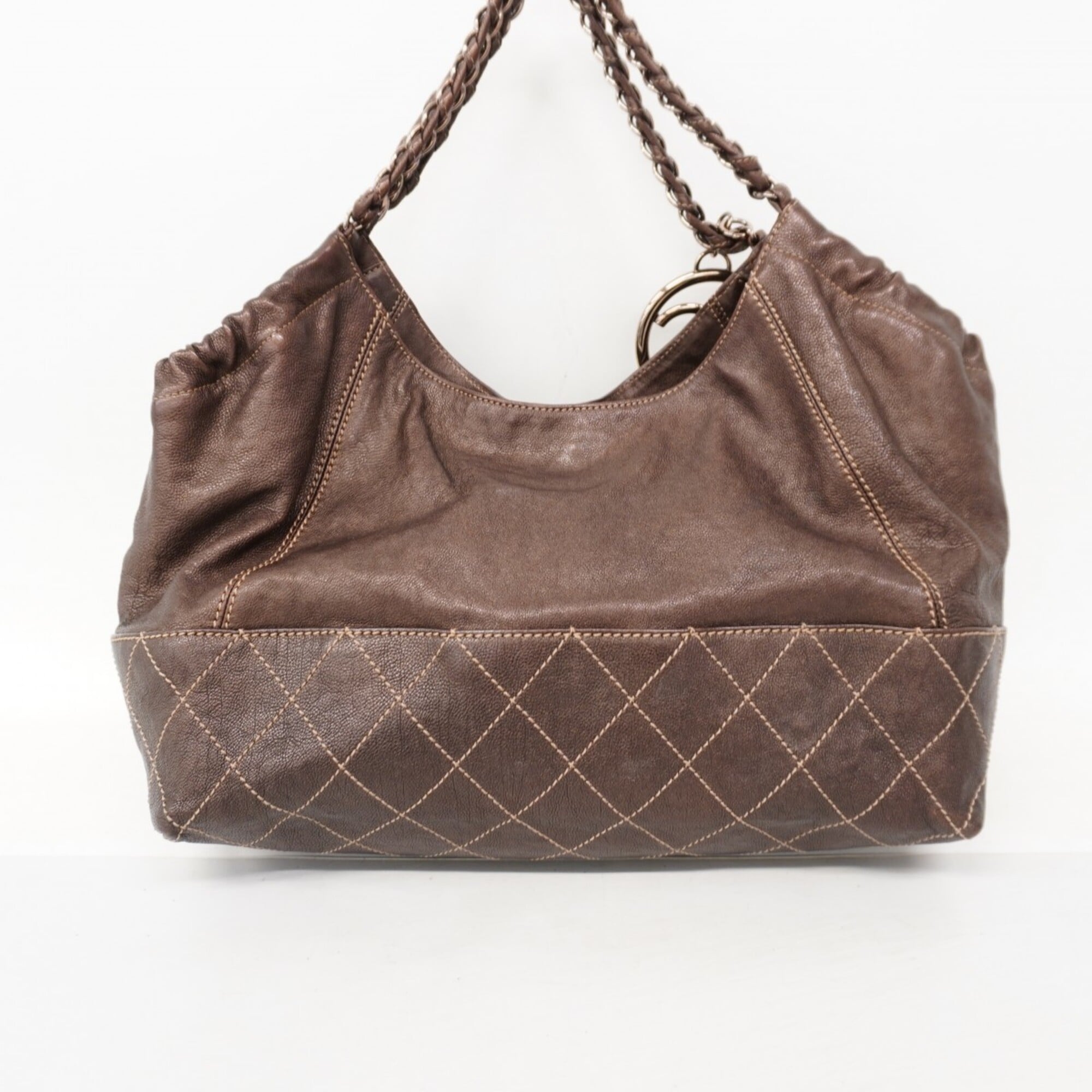 Chanel Brown Leather Tote Bag (Pre-Owned)