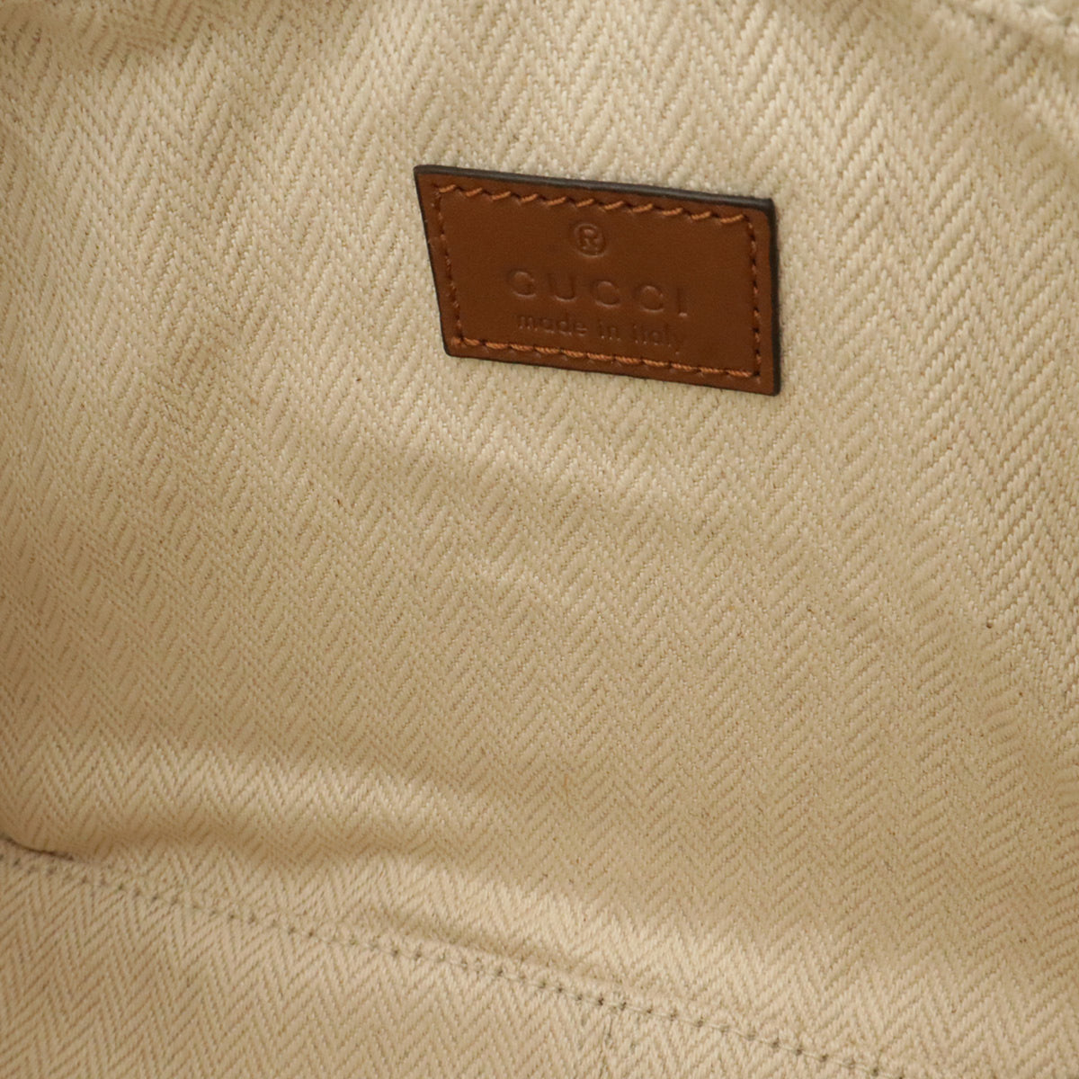 Gucci Beige Brown Brown Canvas Shoulder Bag (Pre-Owned)