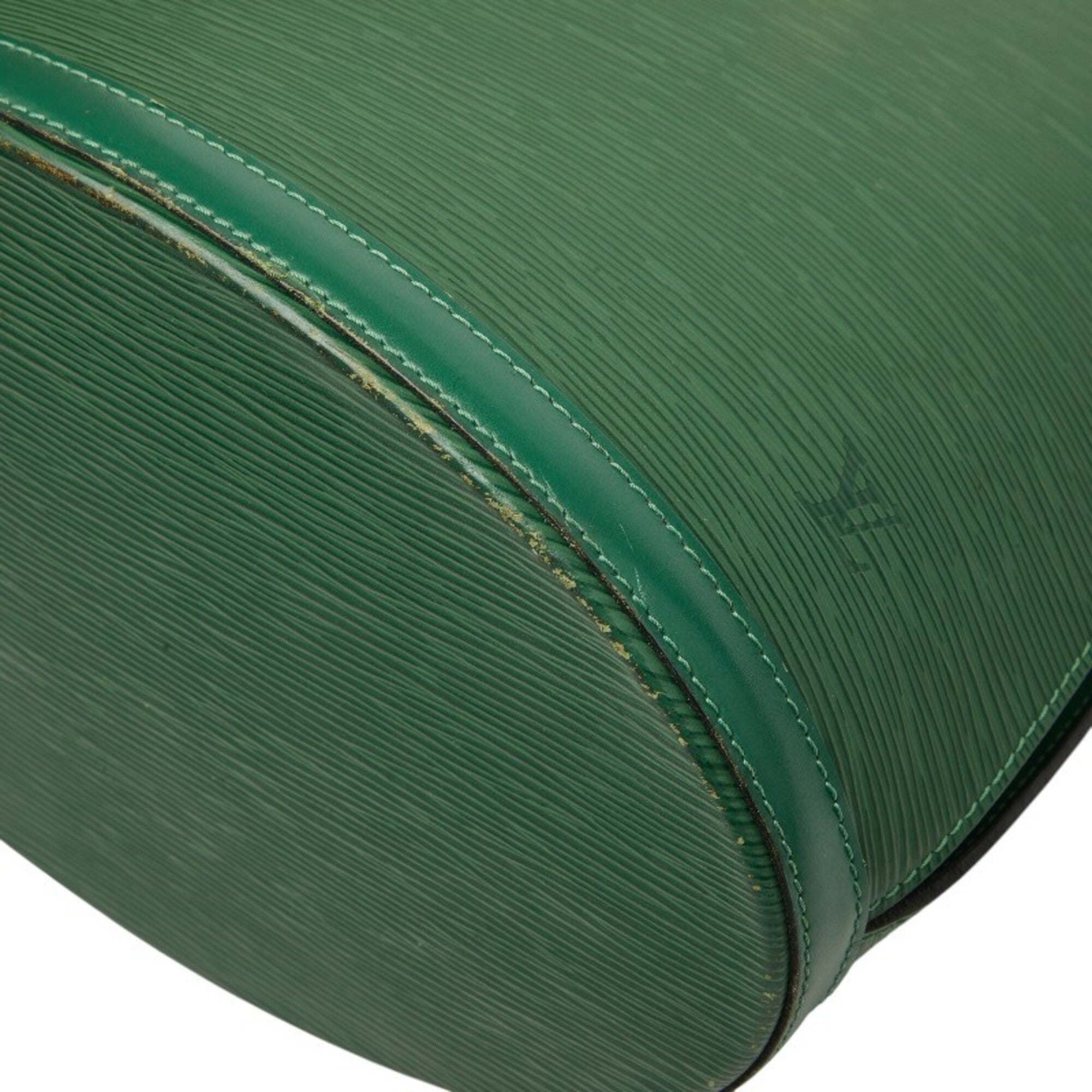 Louis Vuitton Borneo Green Leather Shoulder Bag (Pre-Owned)