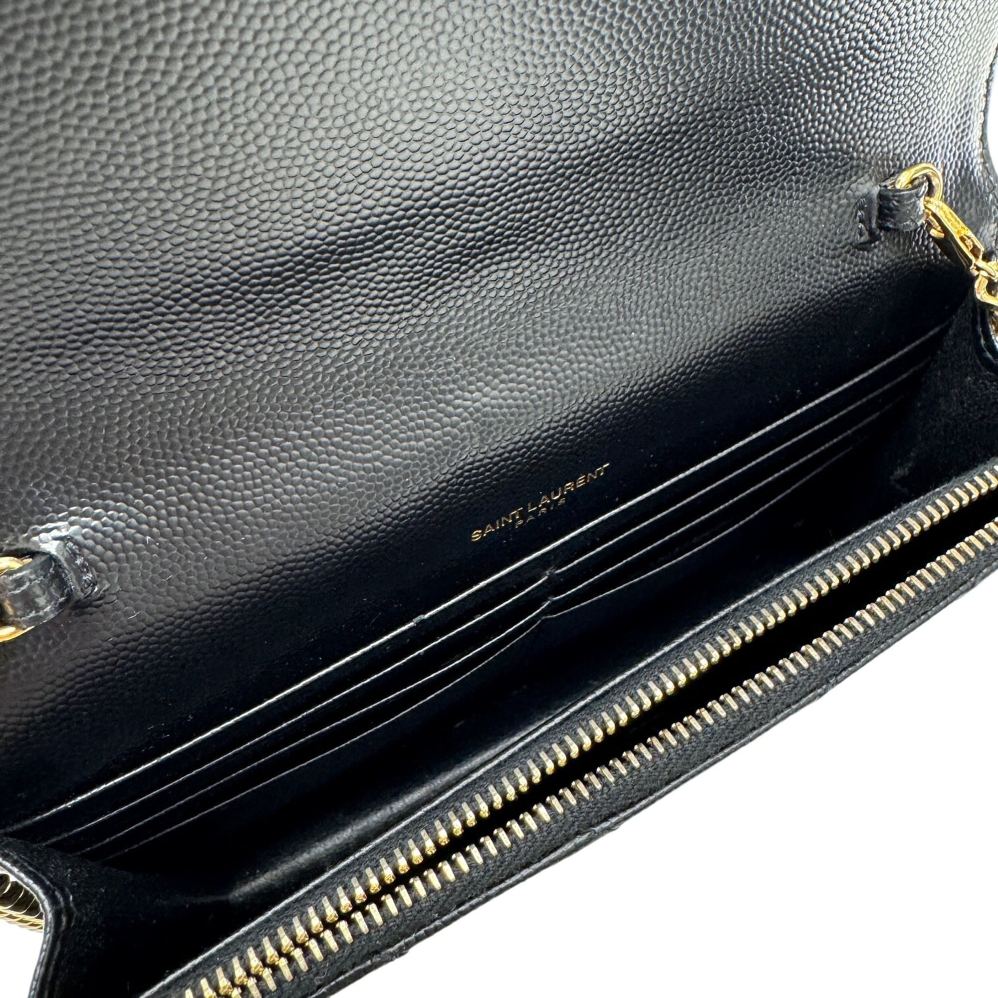 Saint Laurent Black Chain/Shoulder Wallet (Pre-Owned)
