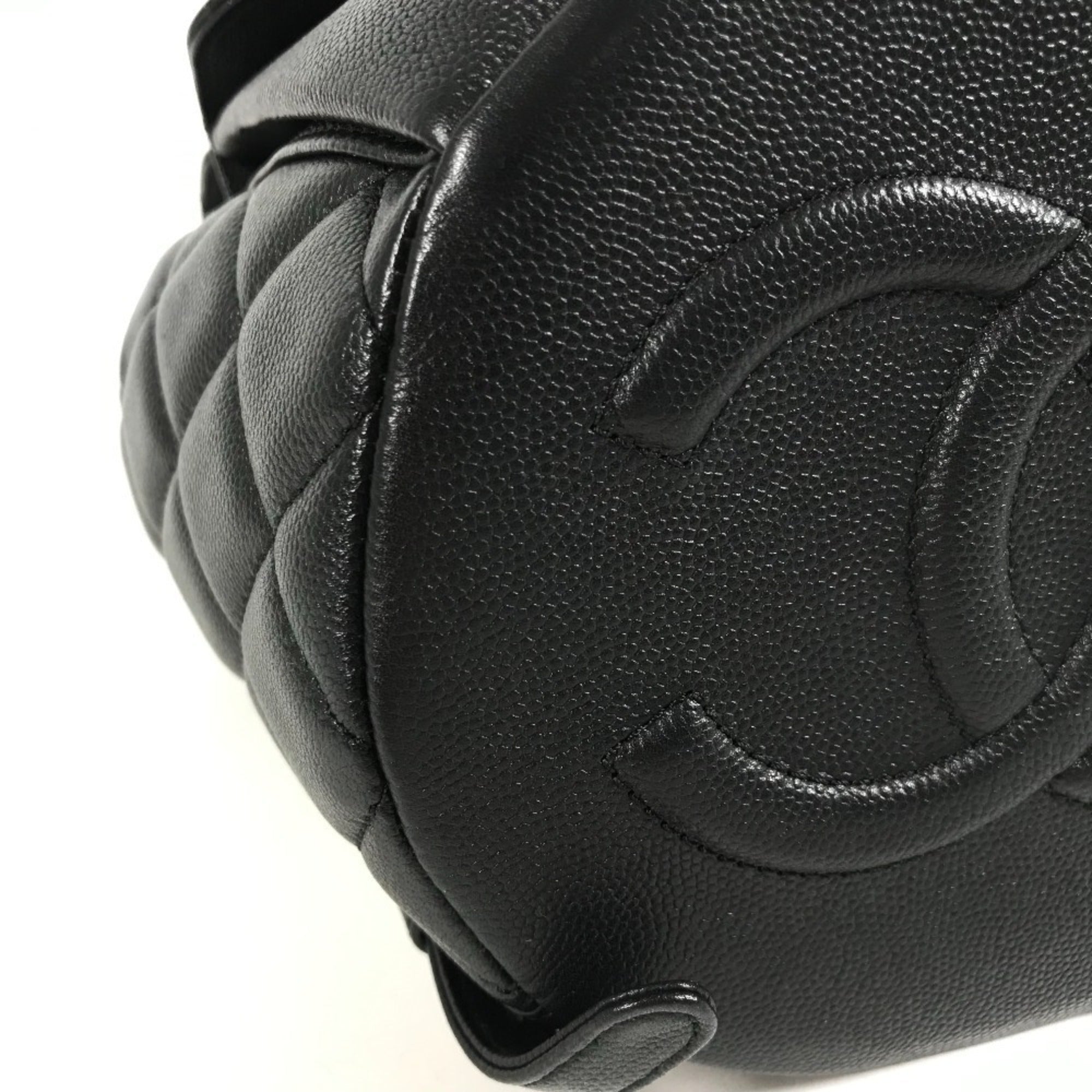 Chanel Black Grained Calfskin Backpack (Pre-Owned)