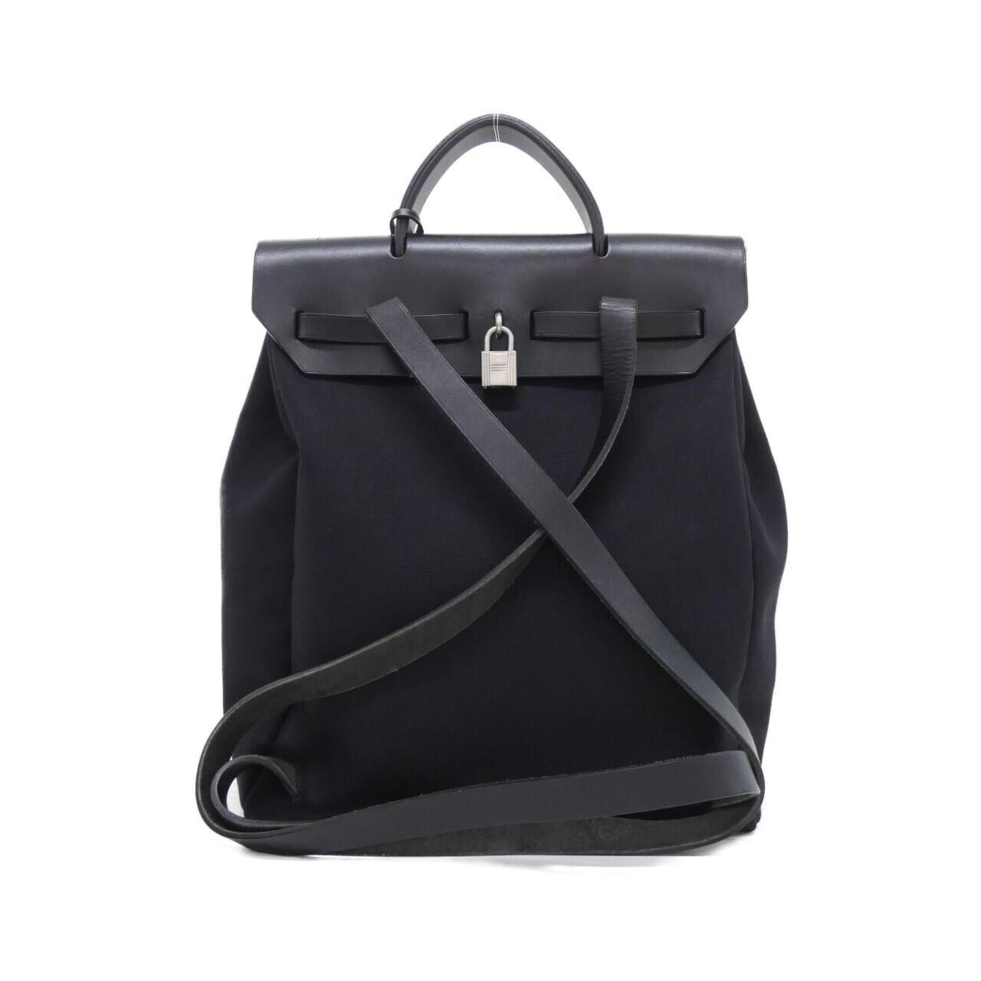Hermes Black Toile Officier Backpack (Pre-Owned)