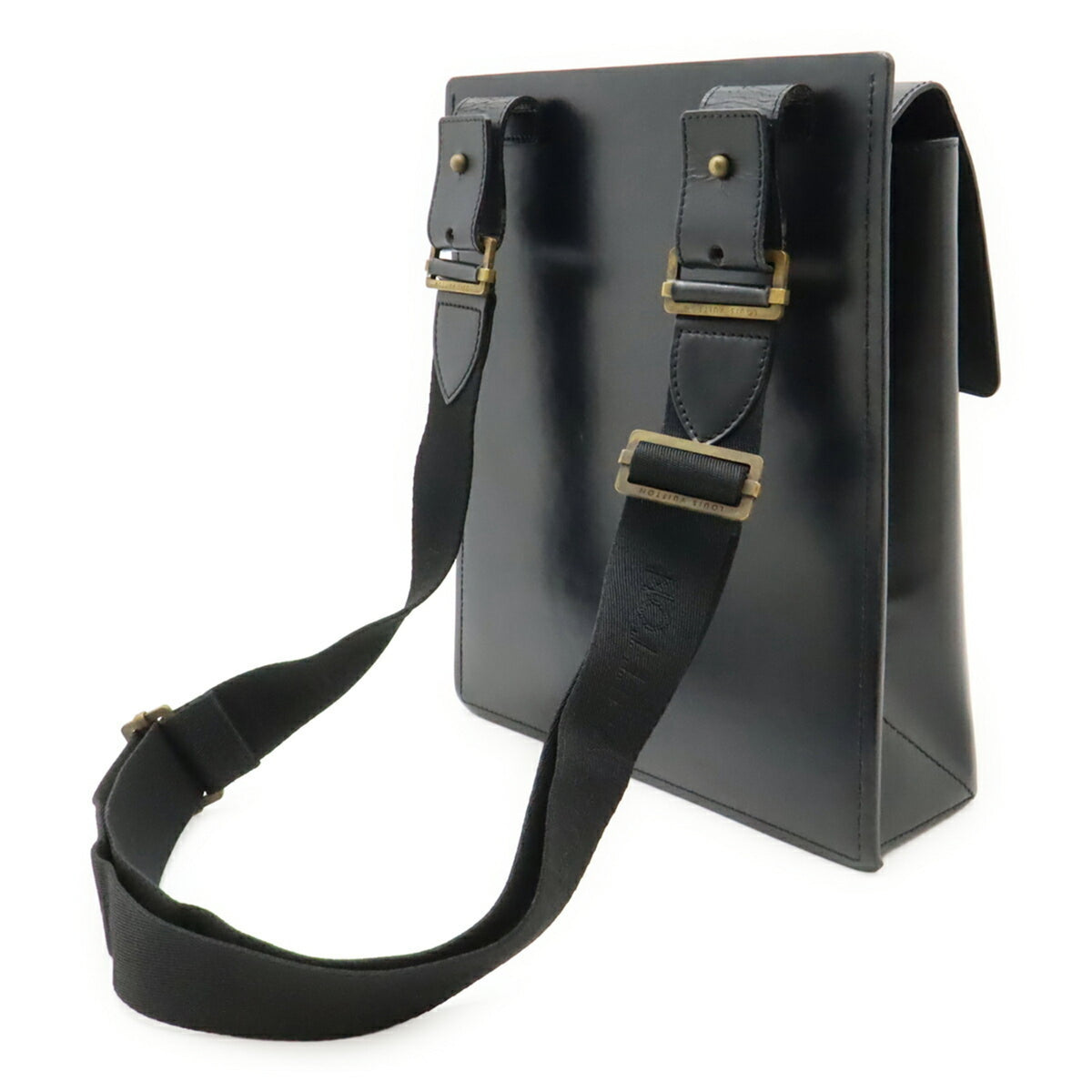 Louis Vuitton Black Leather Shoulder Bag (Pre-Owned)