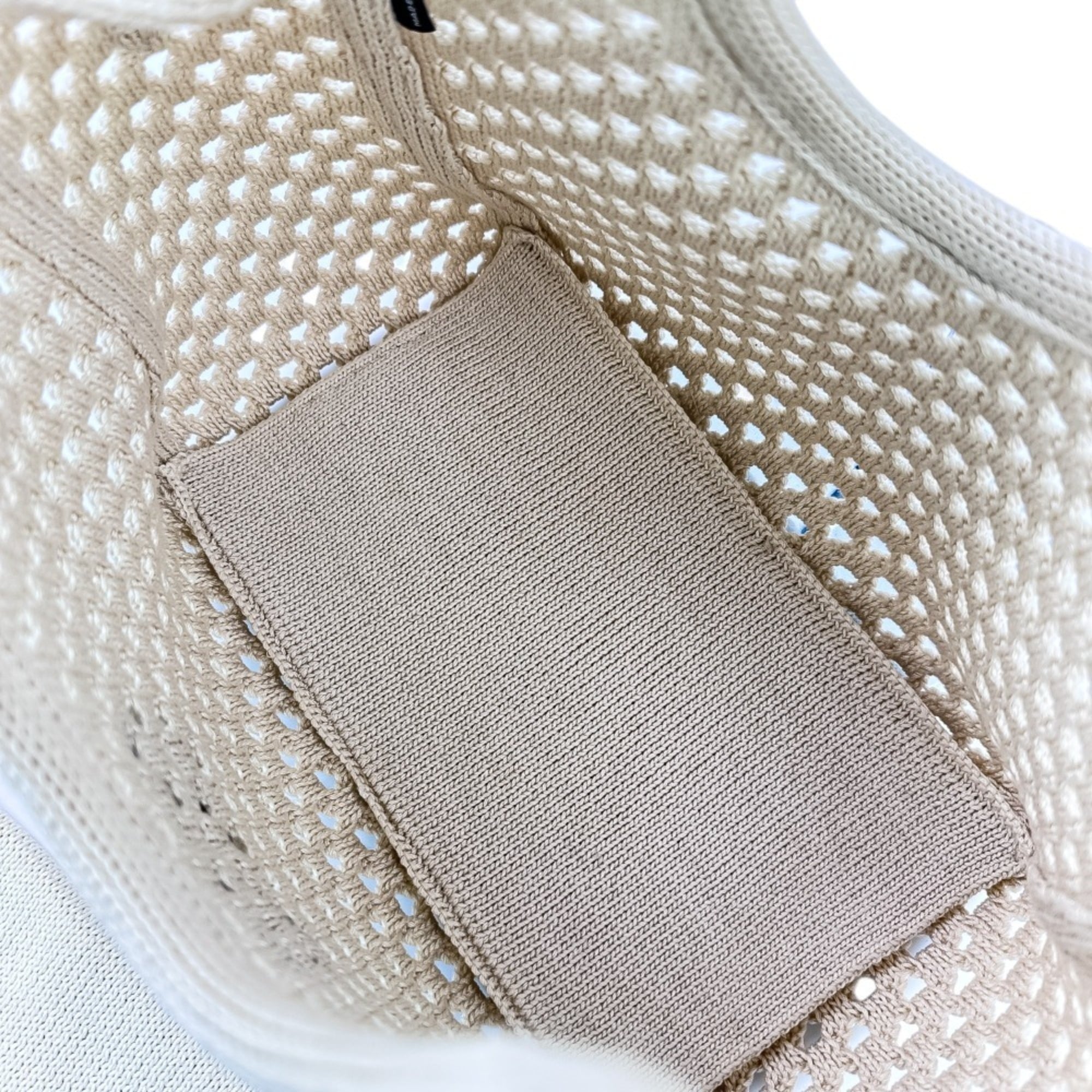 Miu Miu Ivory Mesh Handbag Pouch Tote Bag (Pre-Owned)