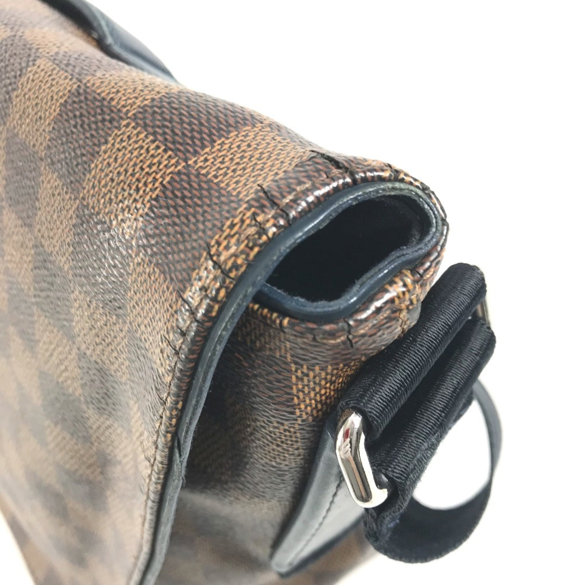 Louis Vuitton Brown Navy Damier Canvas Messenger Bag Shoulder Bag (Pre-Owned)