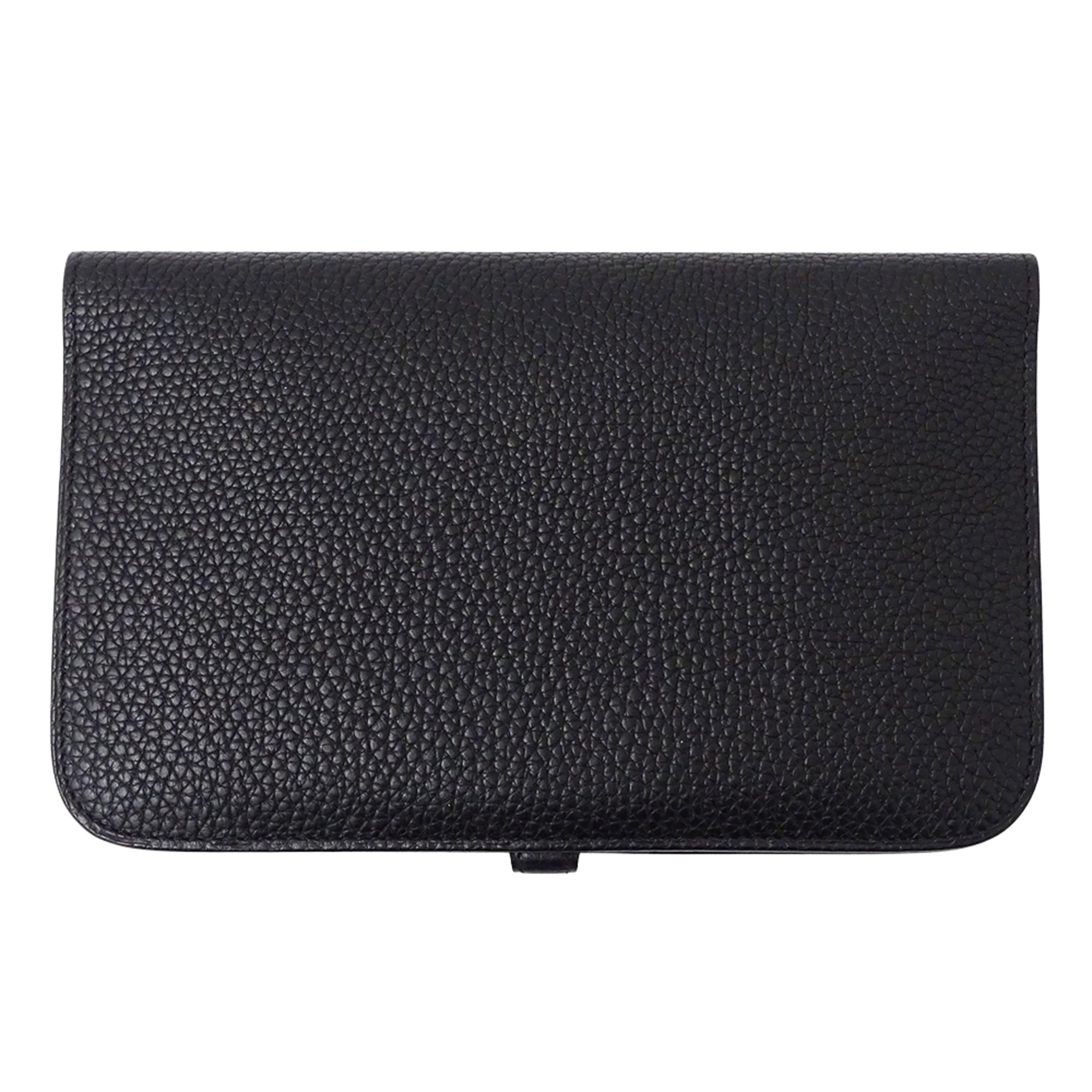 Hermes Black Togo Leather Long Wallet (Bi-Fold) (Pre-Owned)