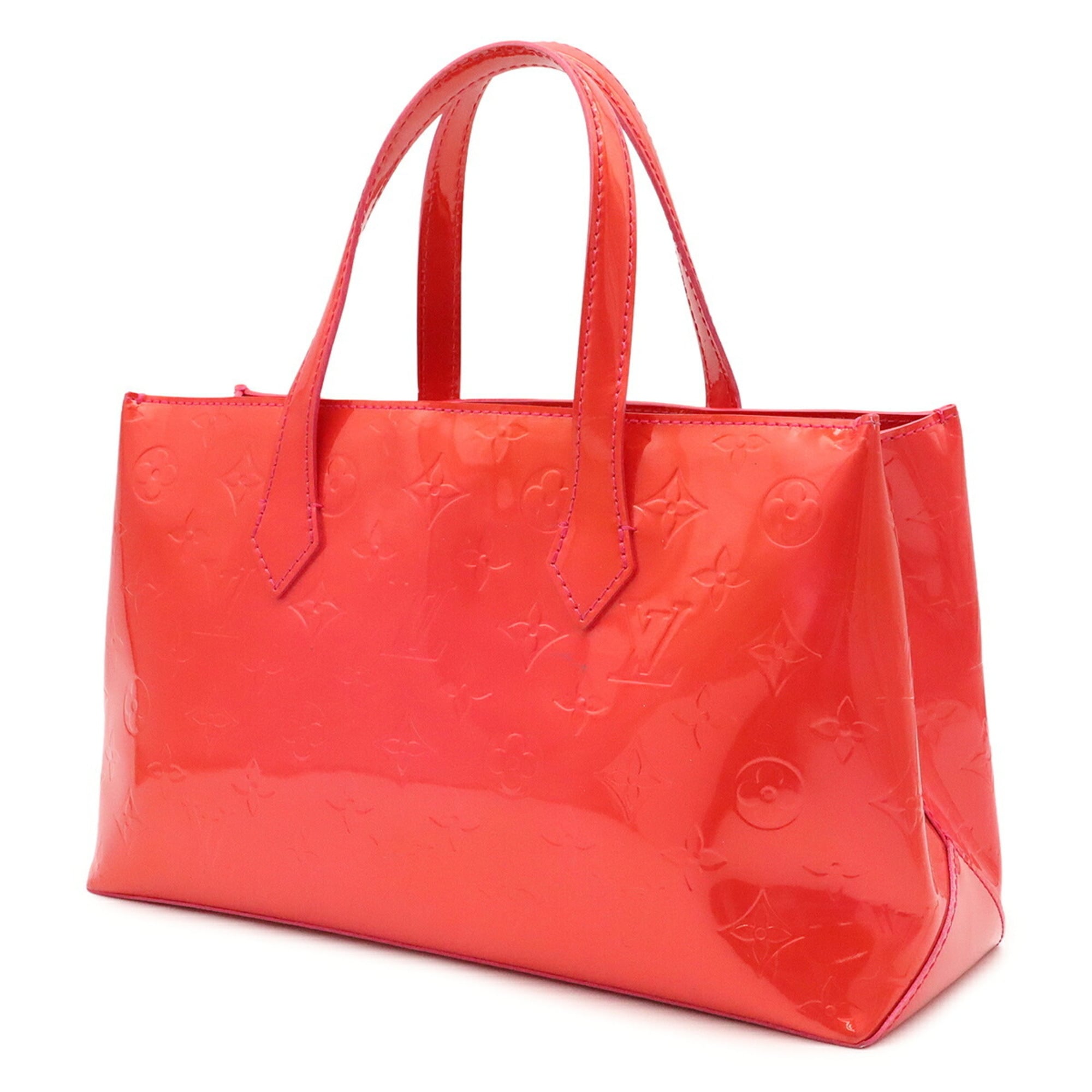 Louis Vuitton Rose Pop Monogram Vernis Handbag Tote Bag (Pre-Owned)