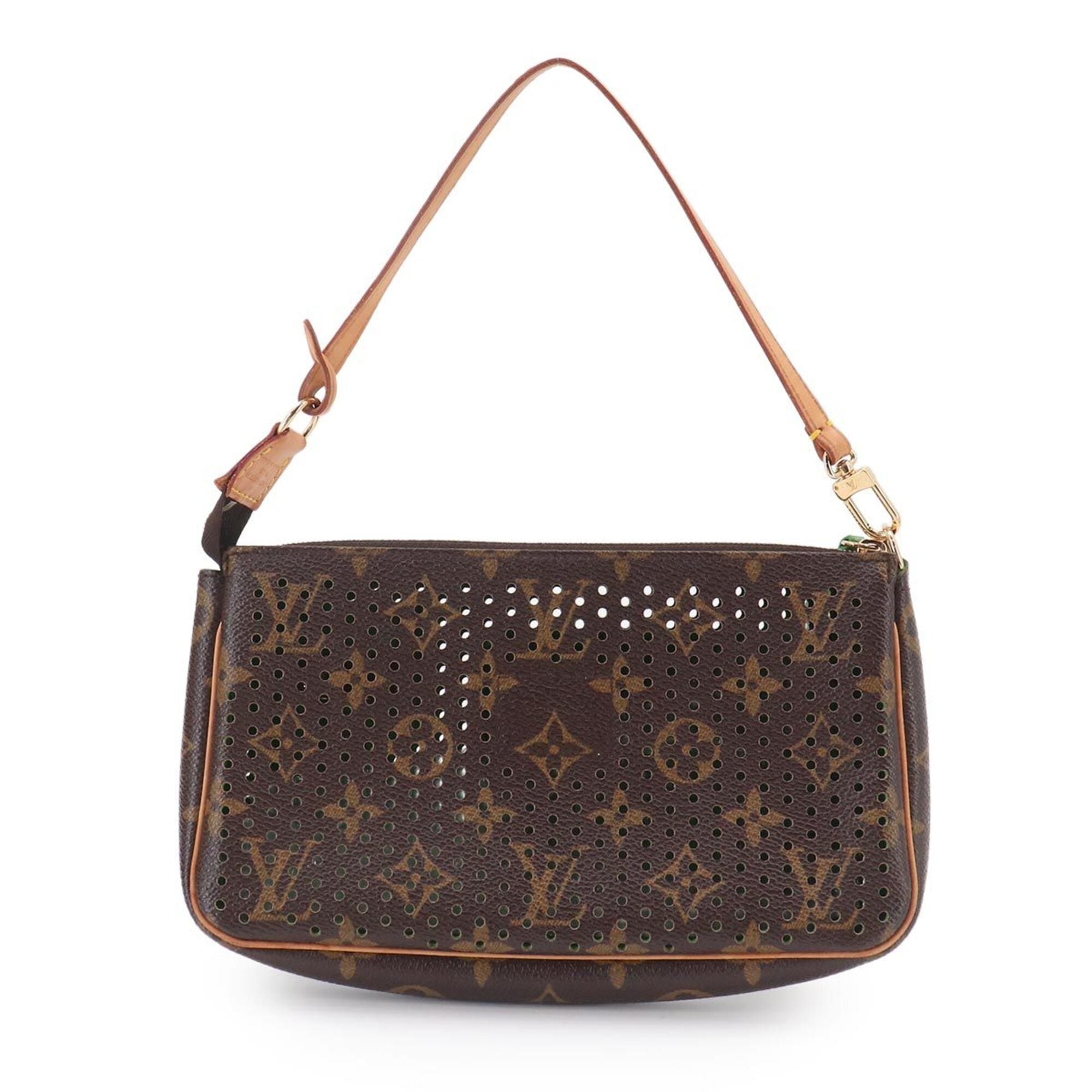 Louis Vuitton Monogram Vert Monogram Perforated Canvas Handbag Pochette (Pre-Owned)