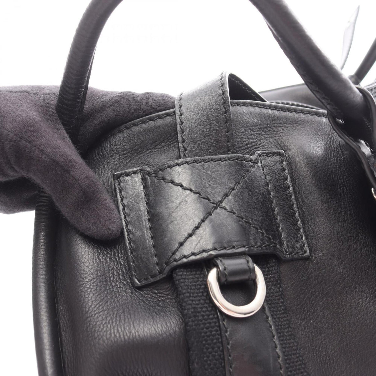 Christian Dior Black Leather Handbag Shoulder Bag (Pre-Owned)