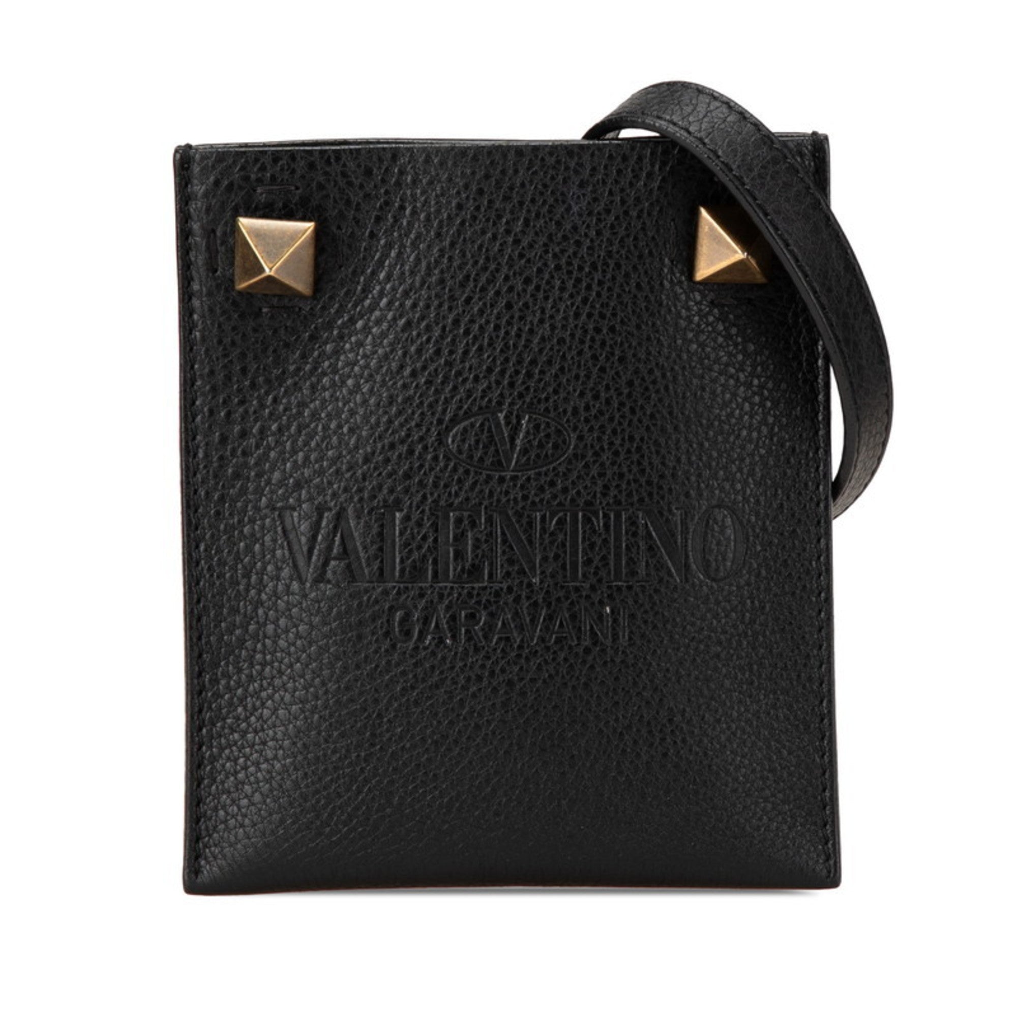 Valentino Garavani Black Leather Shoulder Bag (Pre-Owned)