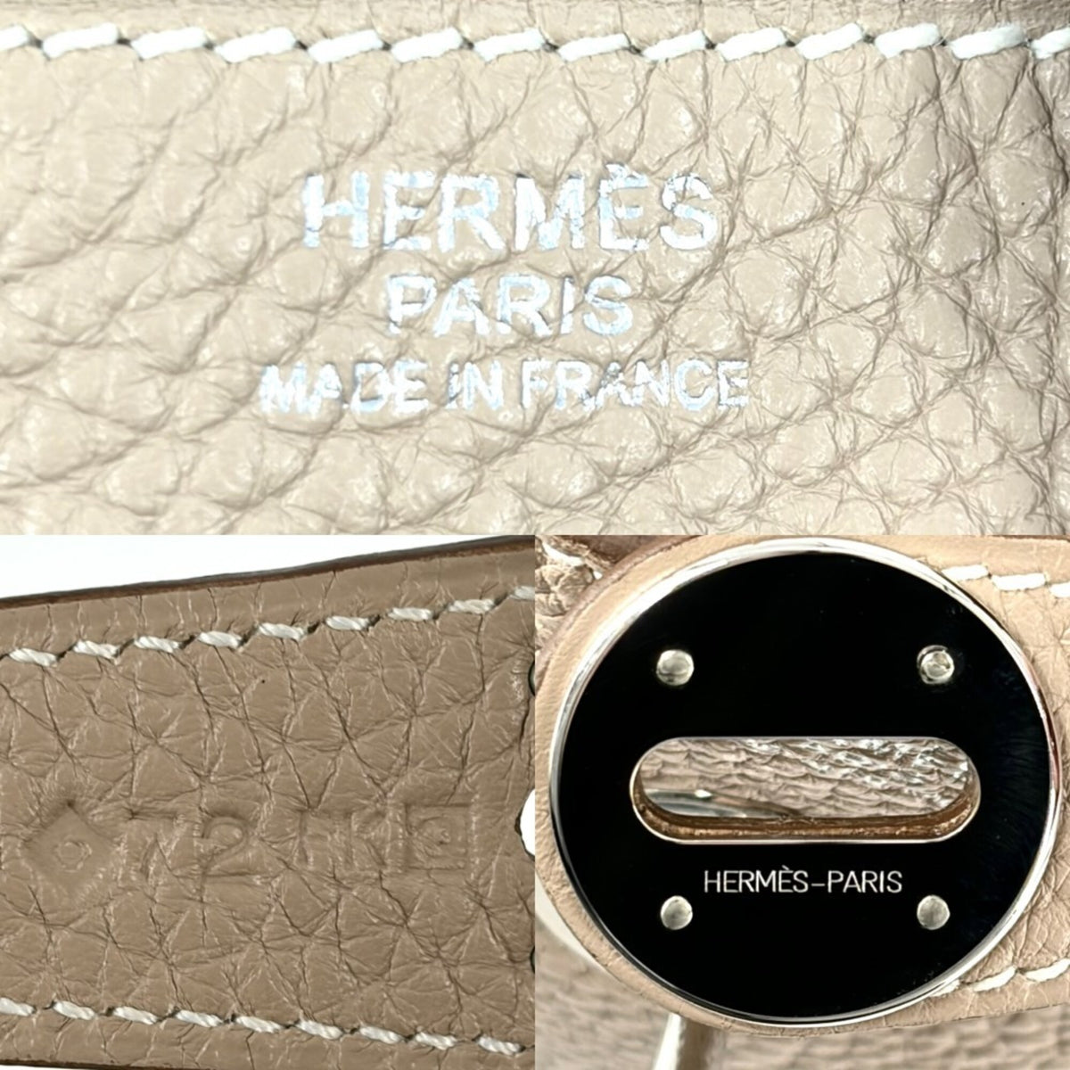 Hermes Brown Taurillon Clemence Leather Handbag Shoulder Bag (Pre-Owned)
