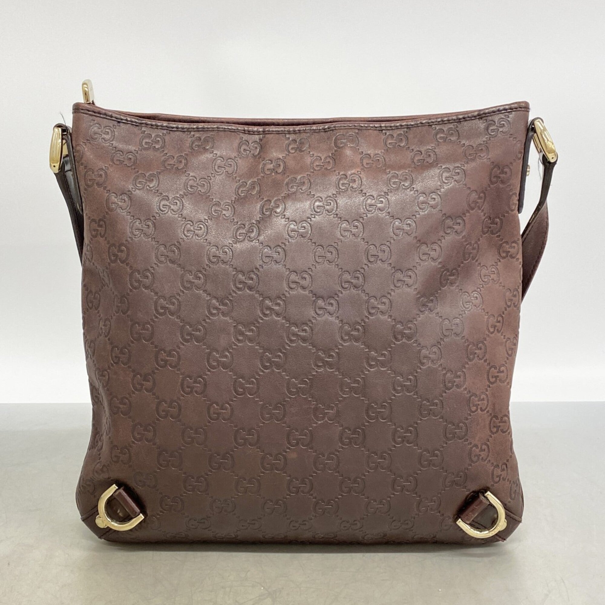 Gucci Brown Leather Shoulder Bag (Pre-Owned)