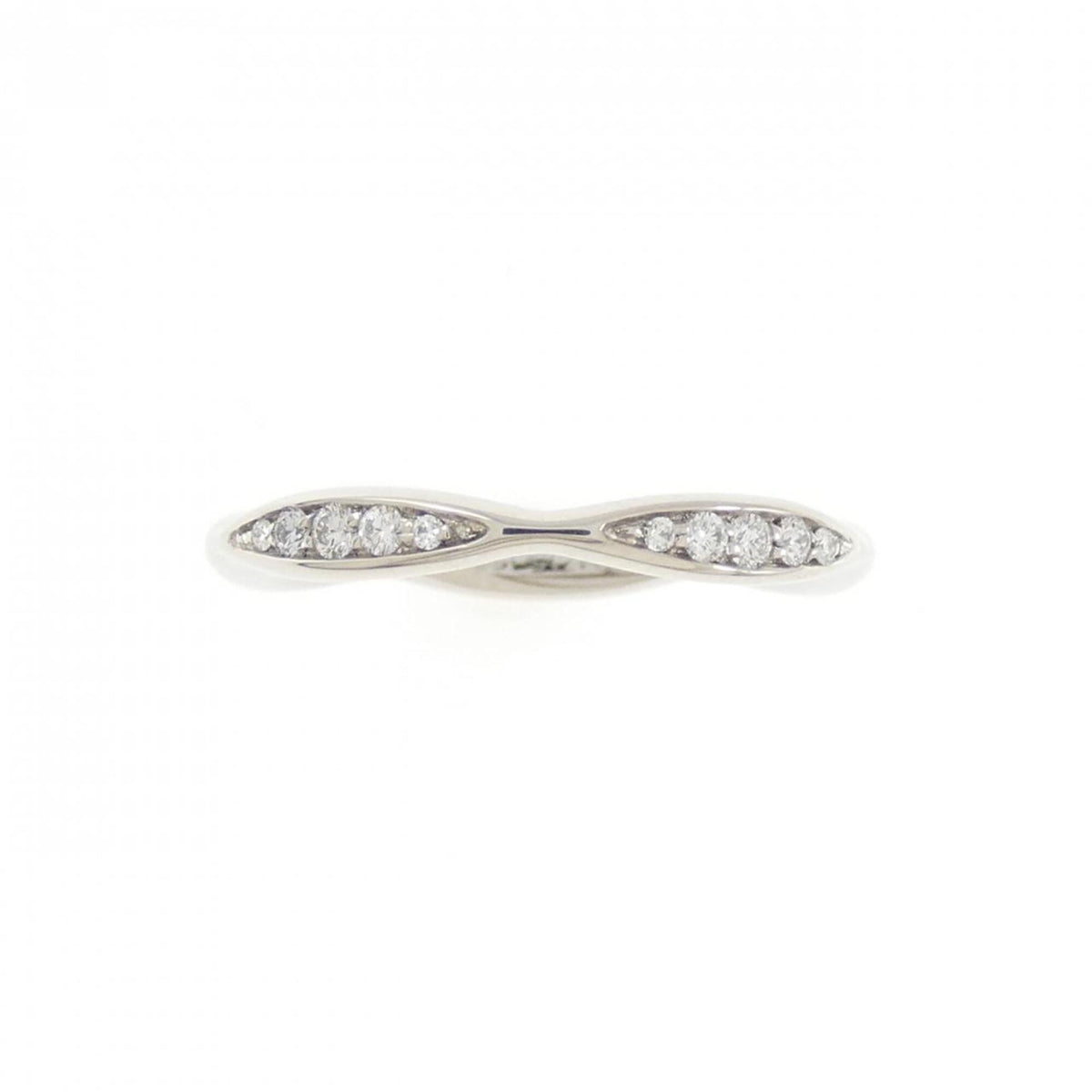 Chanel Platinum Platinum 950 Band Ring (Pre-Owned)