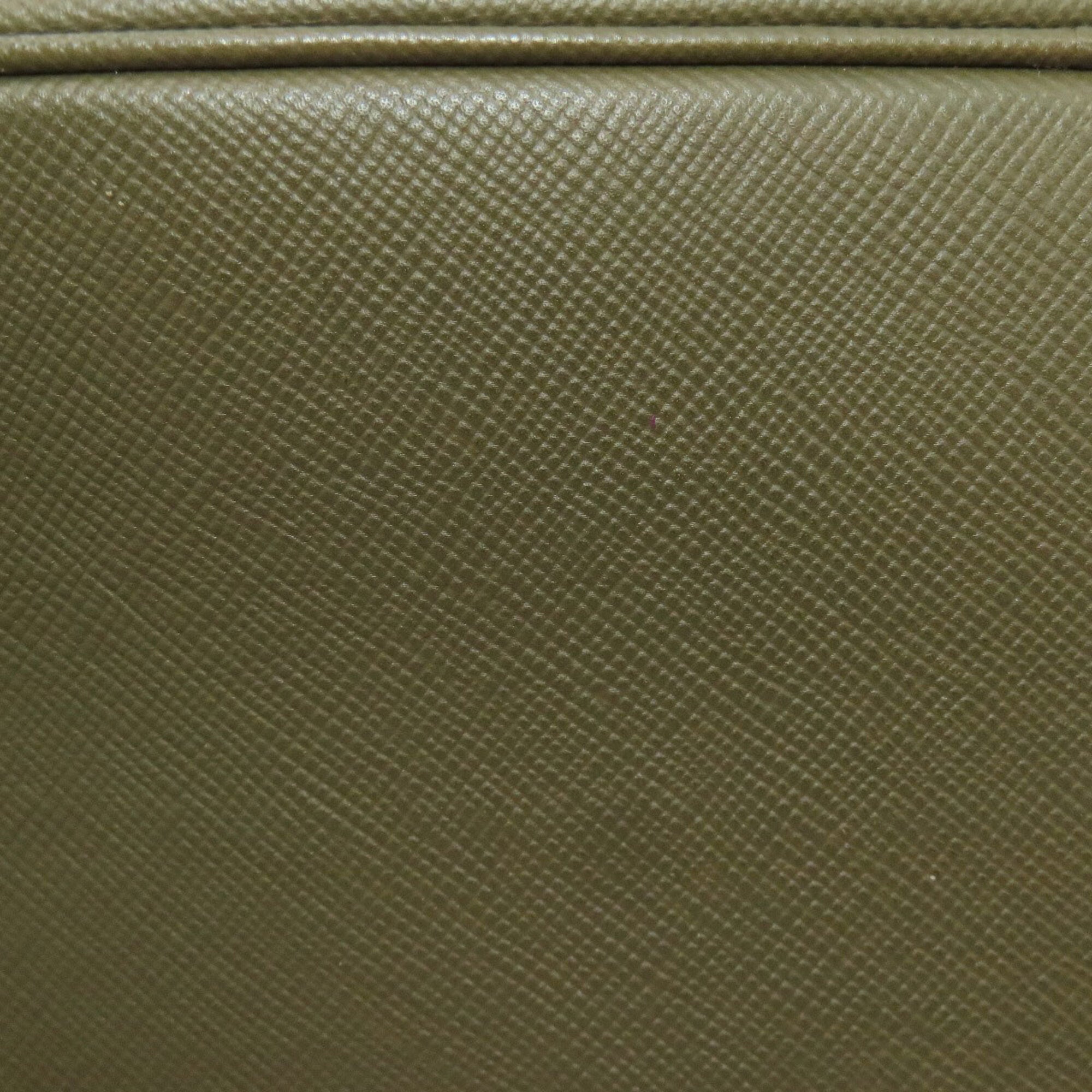 Prada Saffiano Green Saffiano Handbag (Pre-Owned)