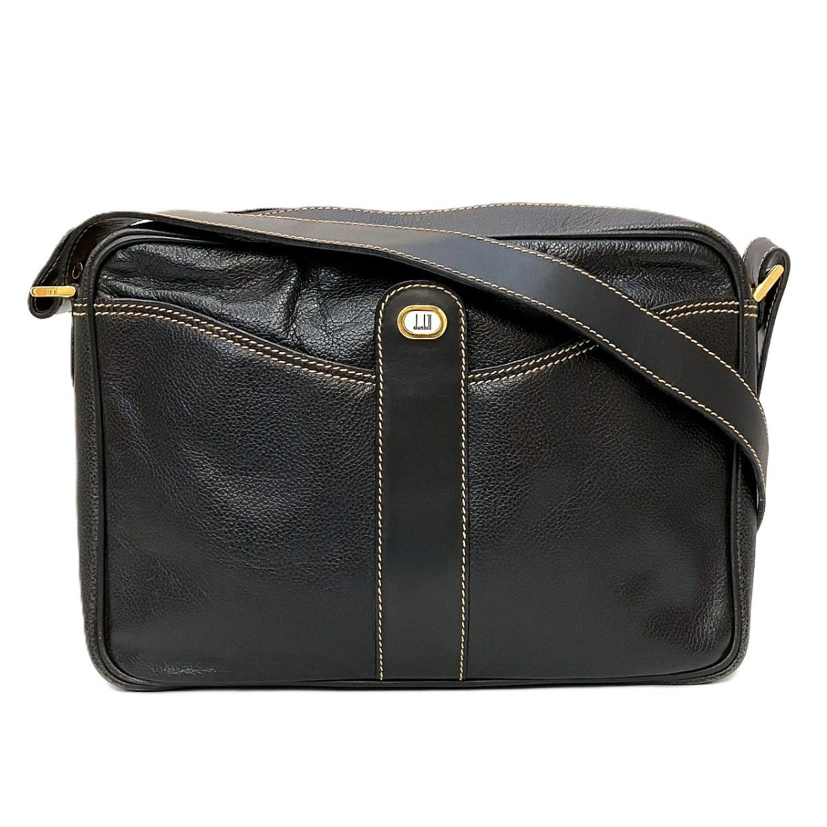 Dunhill Black Leather Shoulder Bag (Pre-Owned)