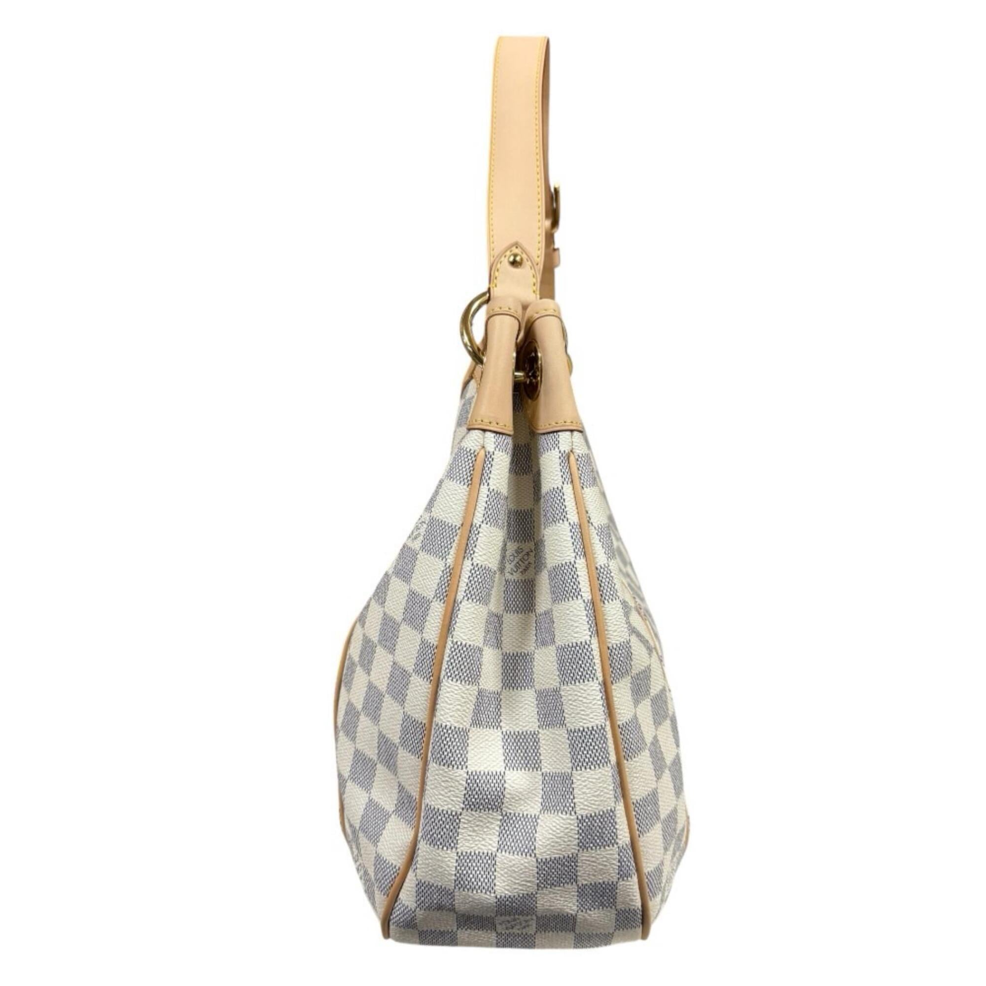 Louis Vuitton White Damier Azur Canvas Shoulder Bag (Pre-Owned)