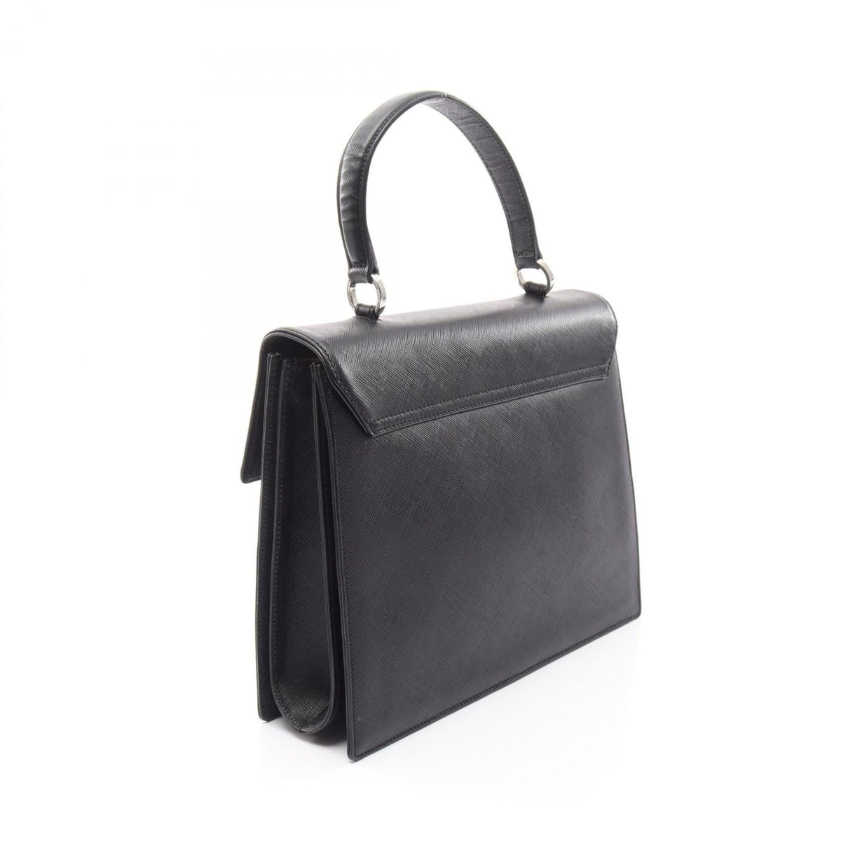 Salvatore Ferragamo Black Leather Handbag (Pre-Owned)
