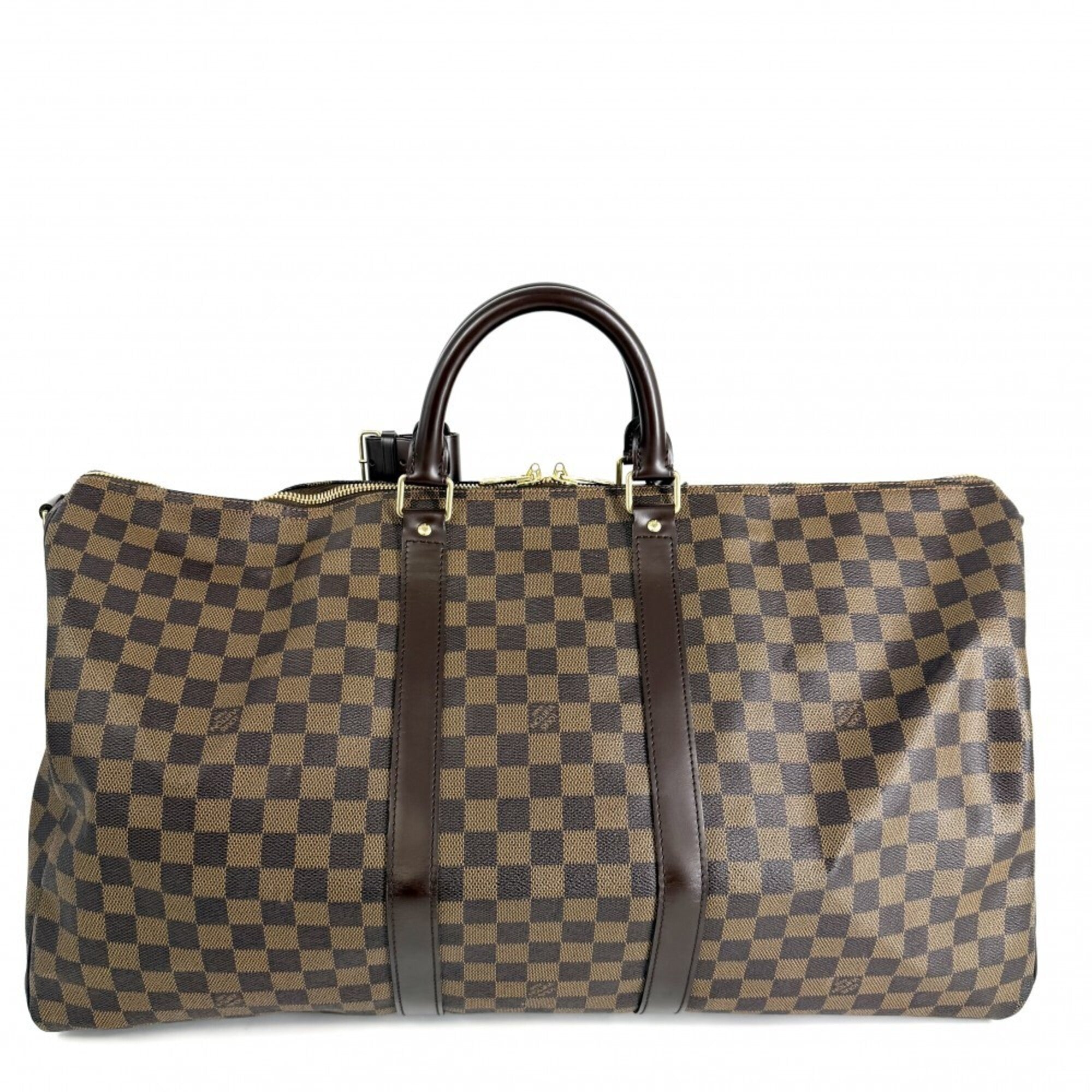 Louis Vuitton Brown Damier Canvas Boston Bag Shoulder Bag (Pre-Owned)