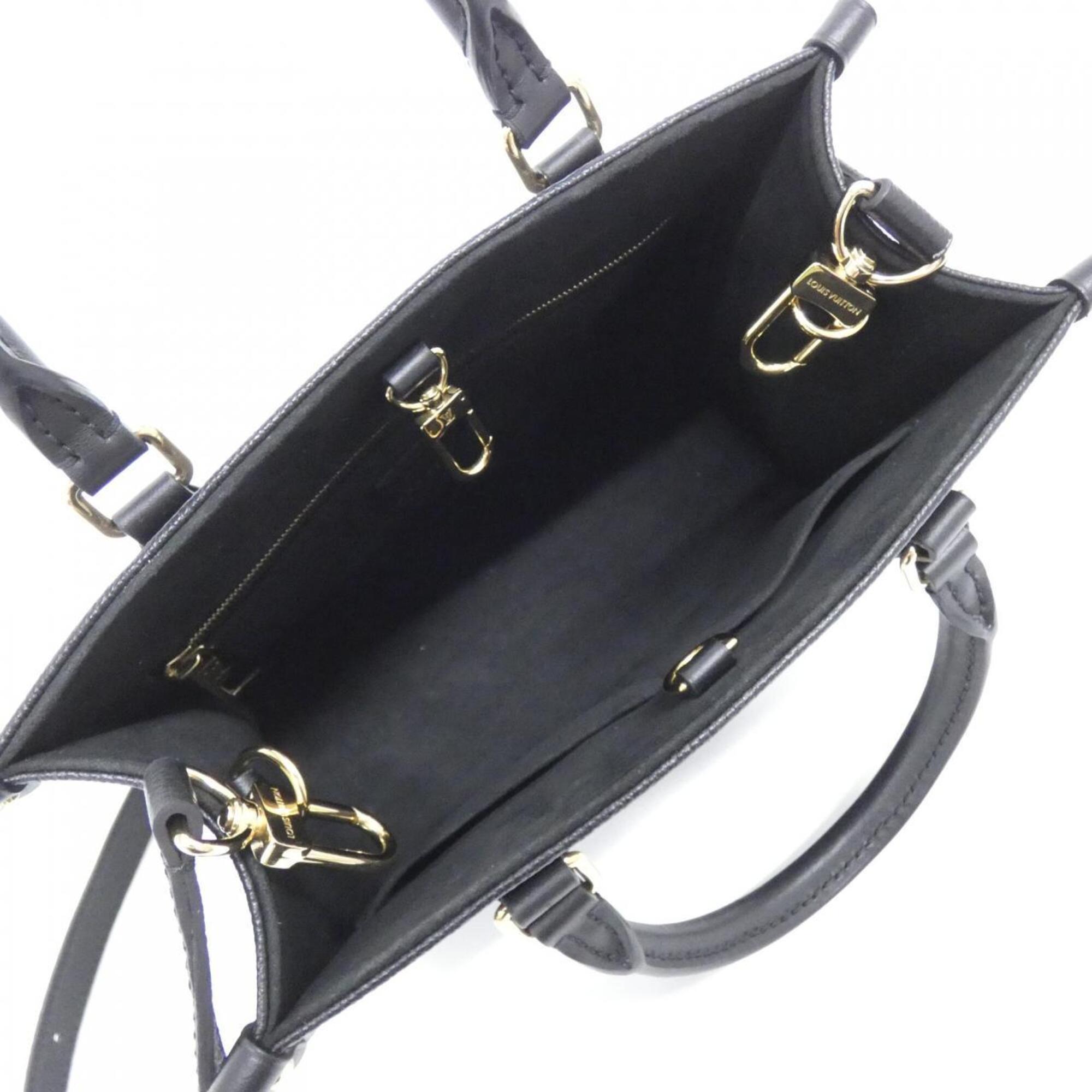 Louis Vuitton Black Leather Handbag (Pre-Owned)